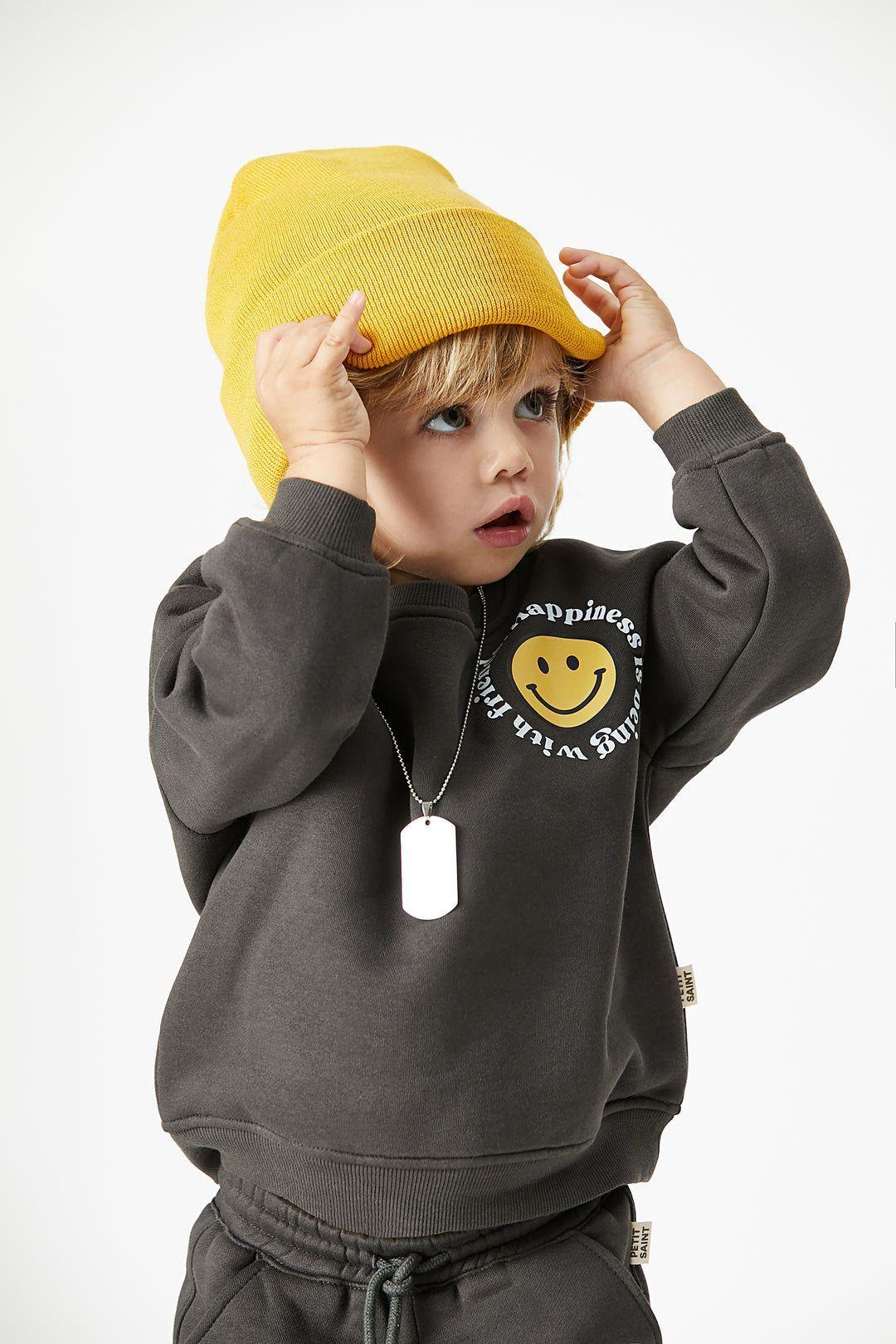 7518 - Poleron kids Bogart gris -0