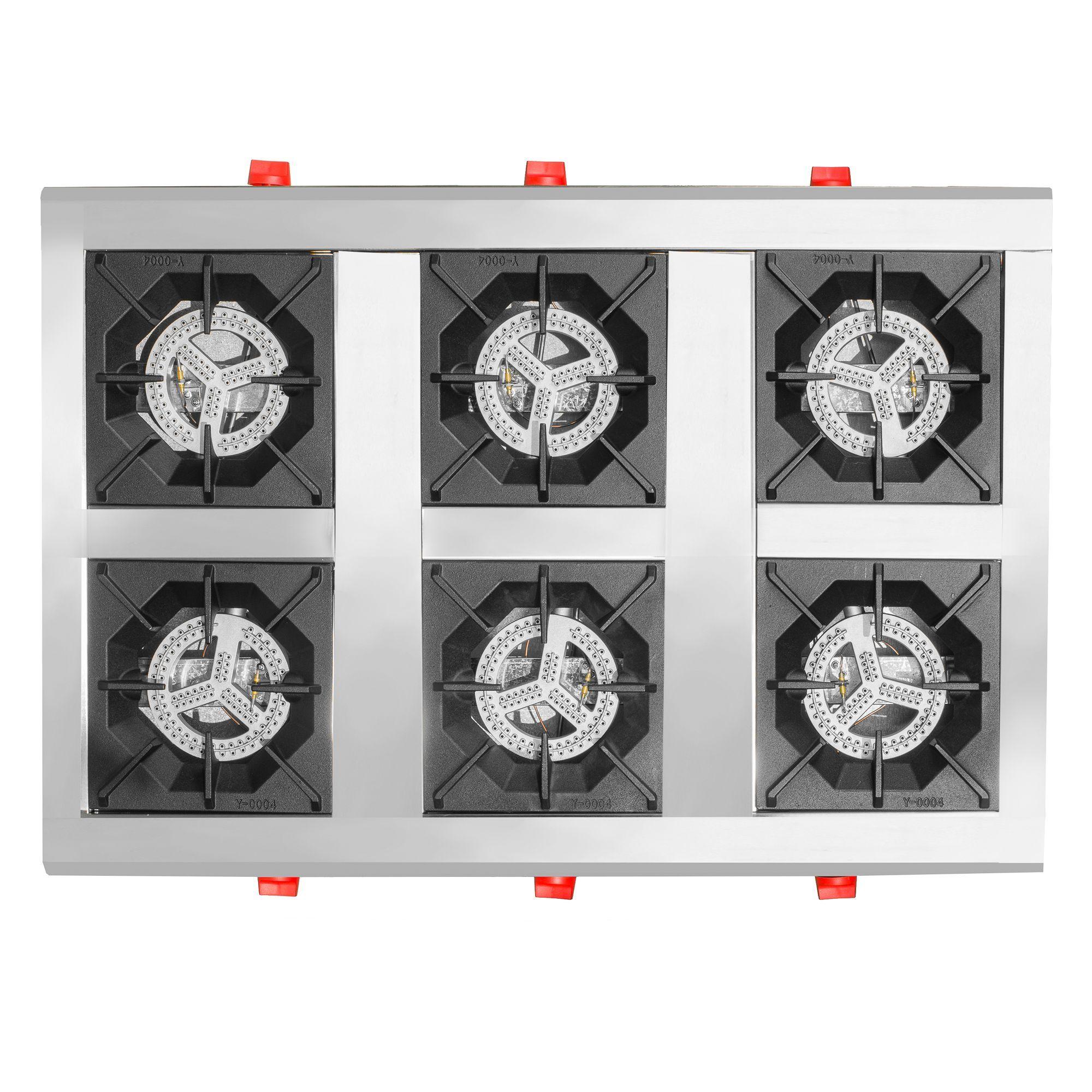 ANAFE 6 QUEMADORES TIPO ISLA GLP-2