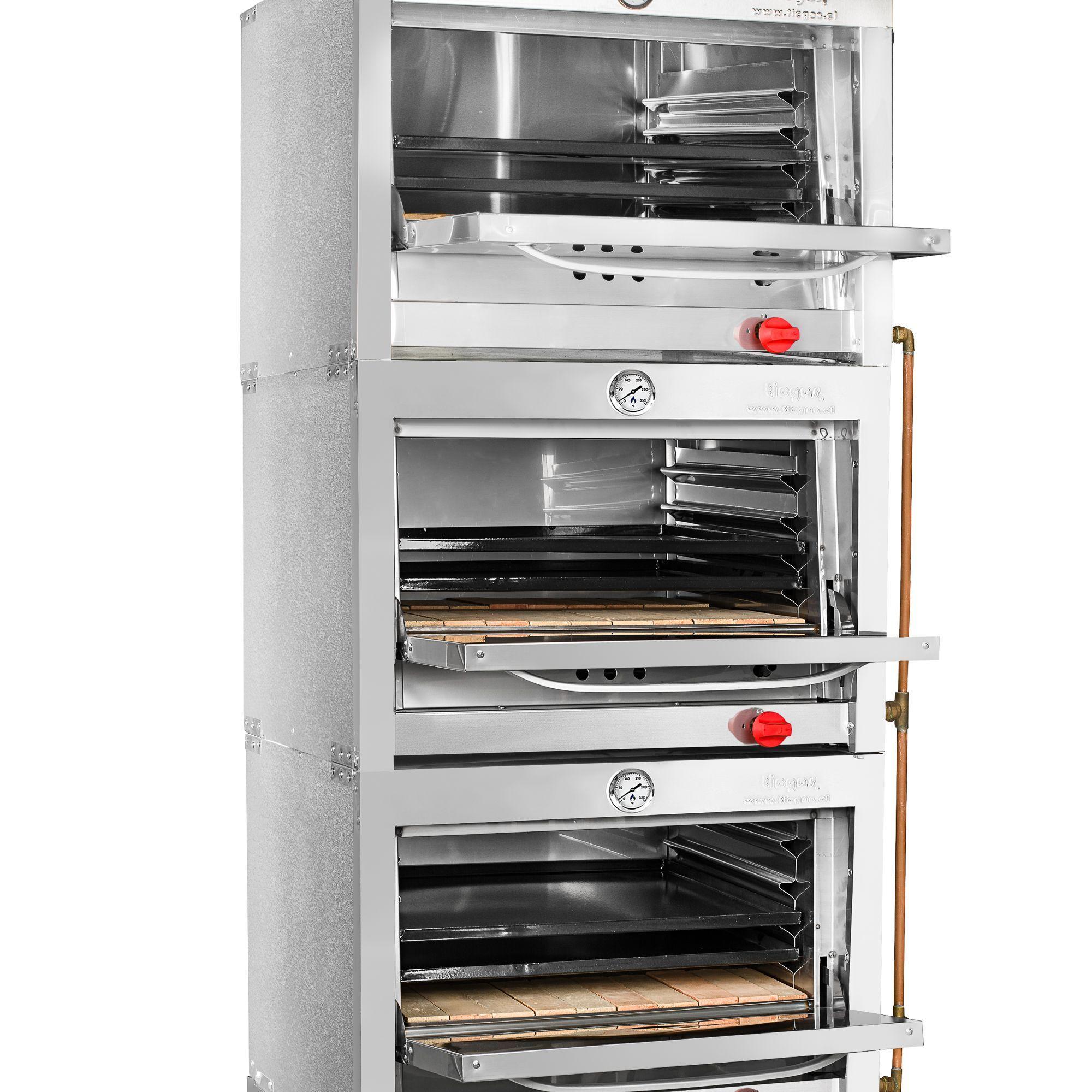 Horno Ticgas 3 Cámara Inox. Industrial. 58x65 Gas Natural-2