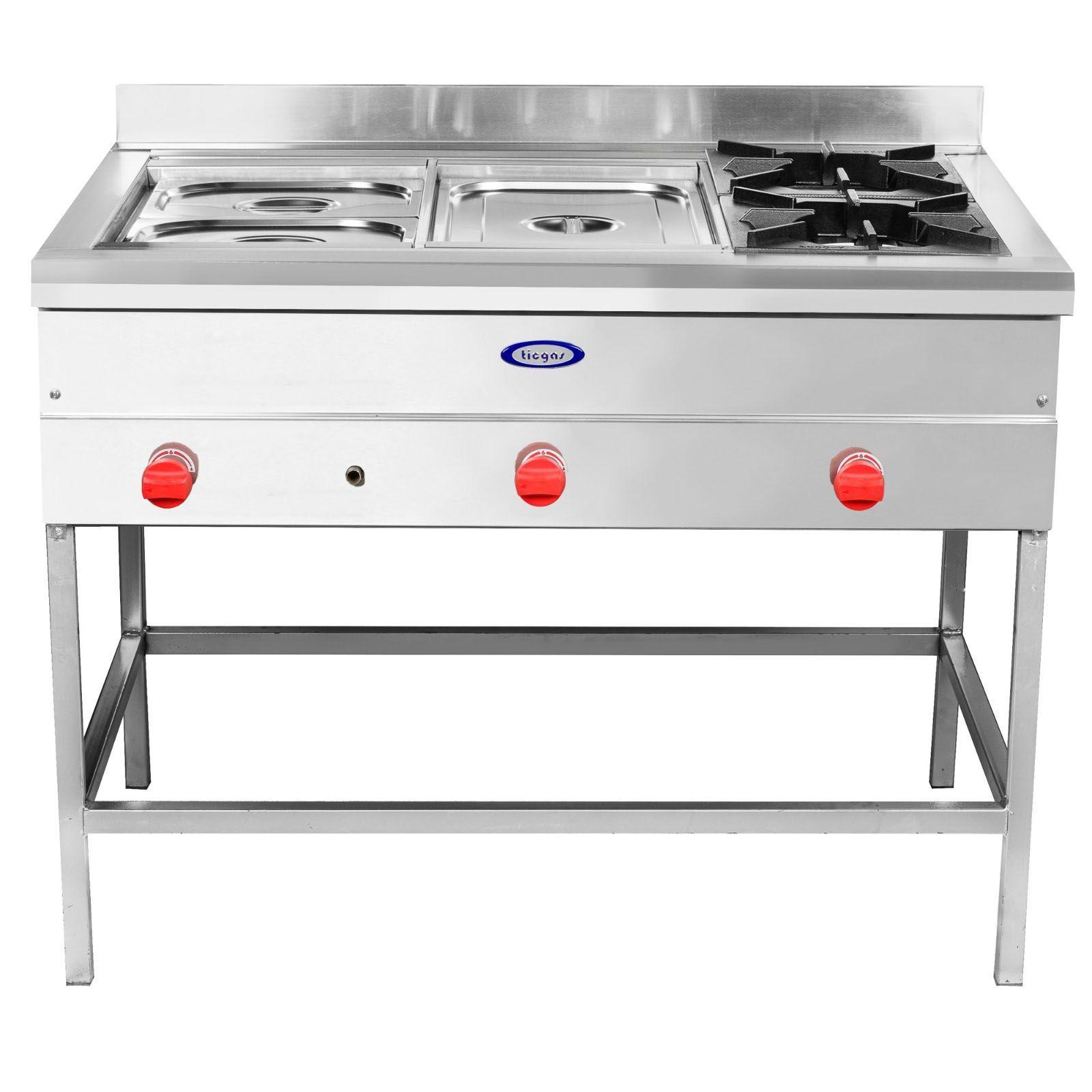 Baño Maria 3 Depositos + 2 Quemadores Ticgas_GLP-0