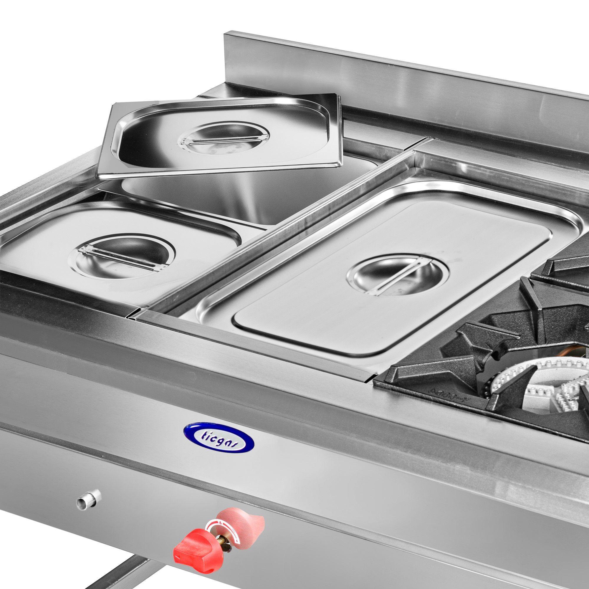 Baño Maria 3 Depositos + 2 Quemadores Ticgas_GLP-1