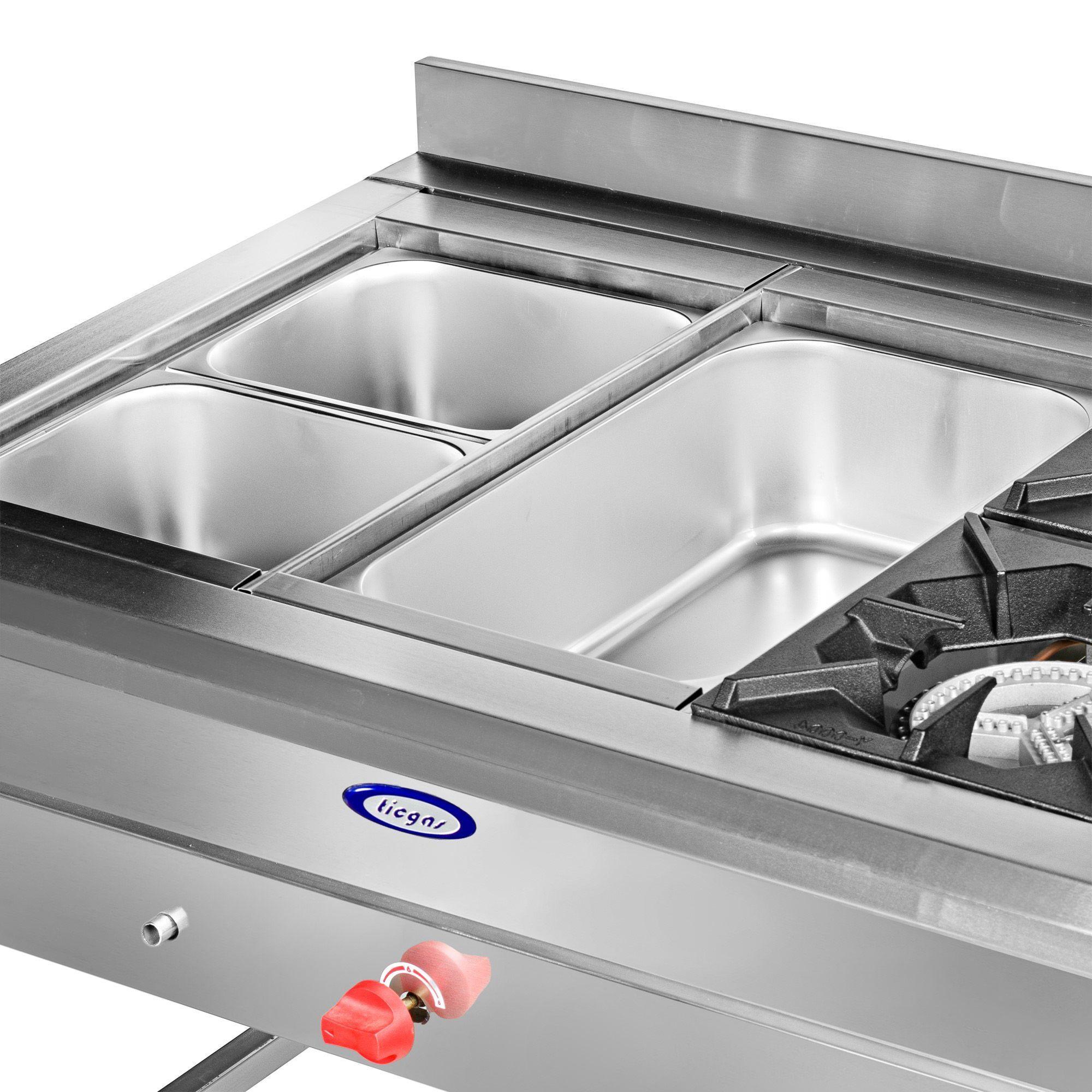 Baño Maria 3 Depositos + 2 Quemadores Ticgas_GLP-2