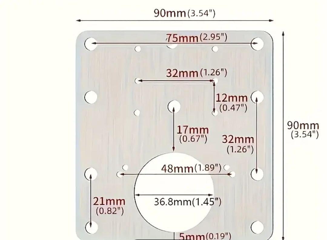 Placa Acero Repara Bisagra 90x90 Mm Unidad-3