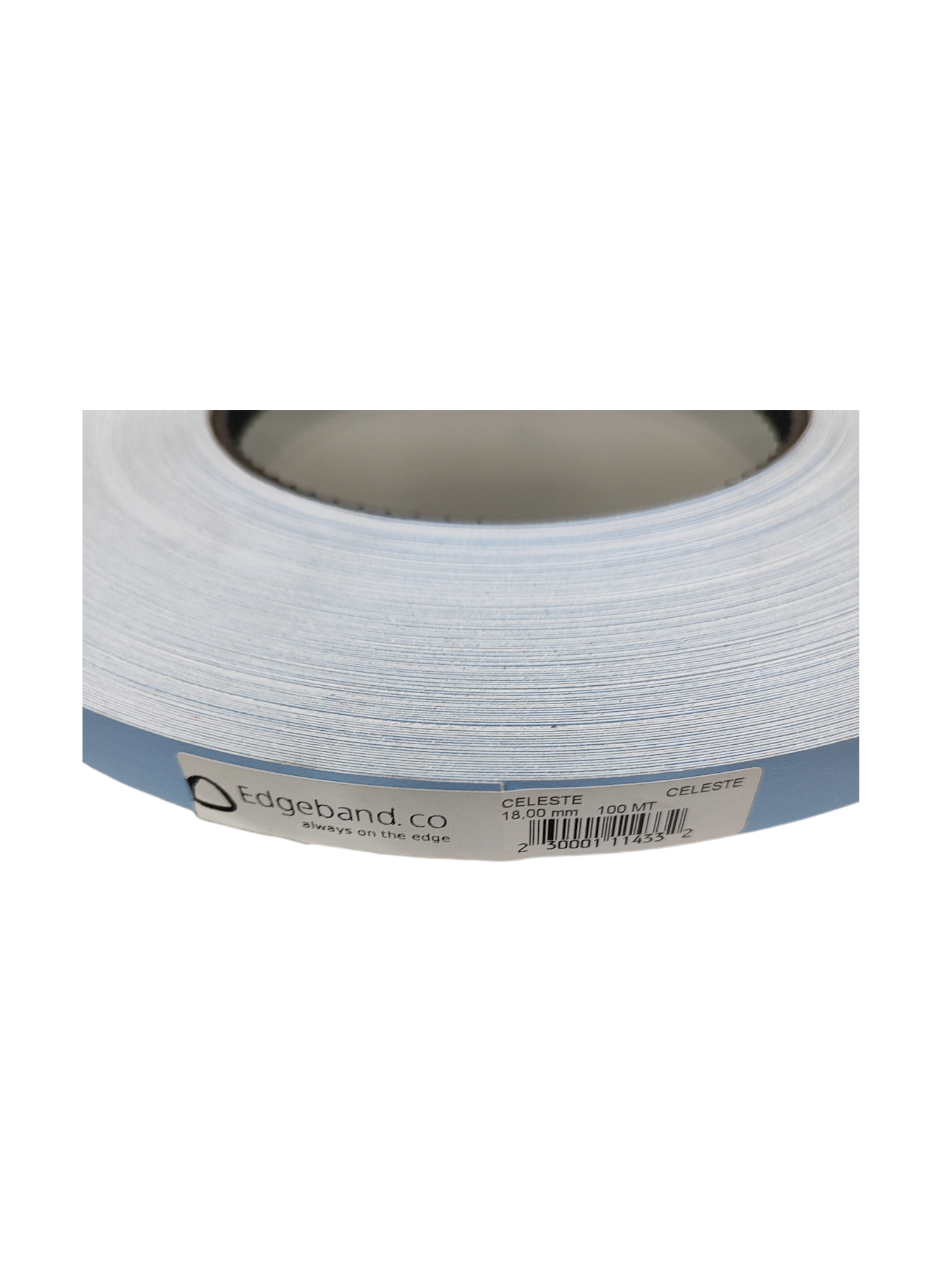 Tapacanto Encolado Rollo 100 Mt 18mm Celeste-2