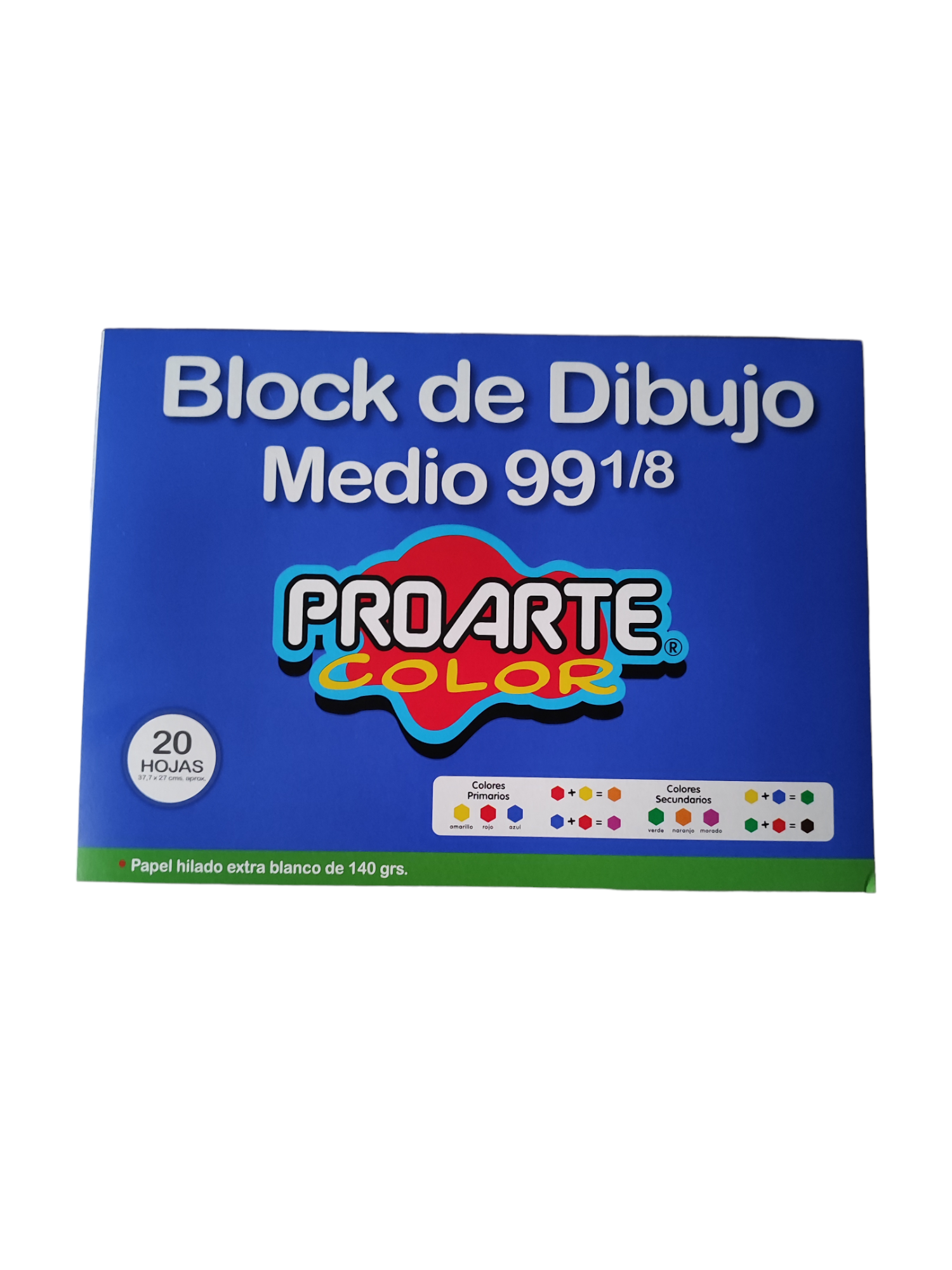 Block N 99 1/8 Proarte 20 Hojas Extra Blanco 140 Grs-0