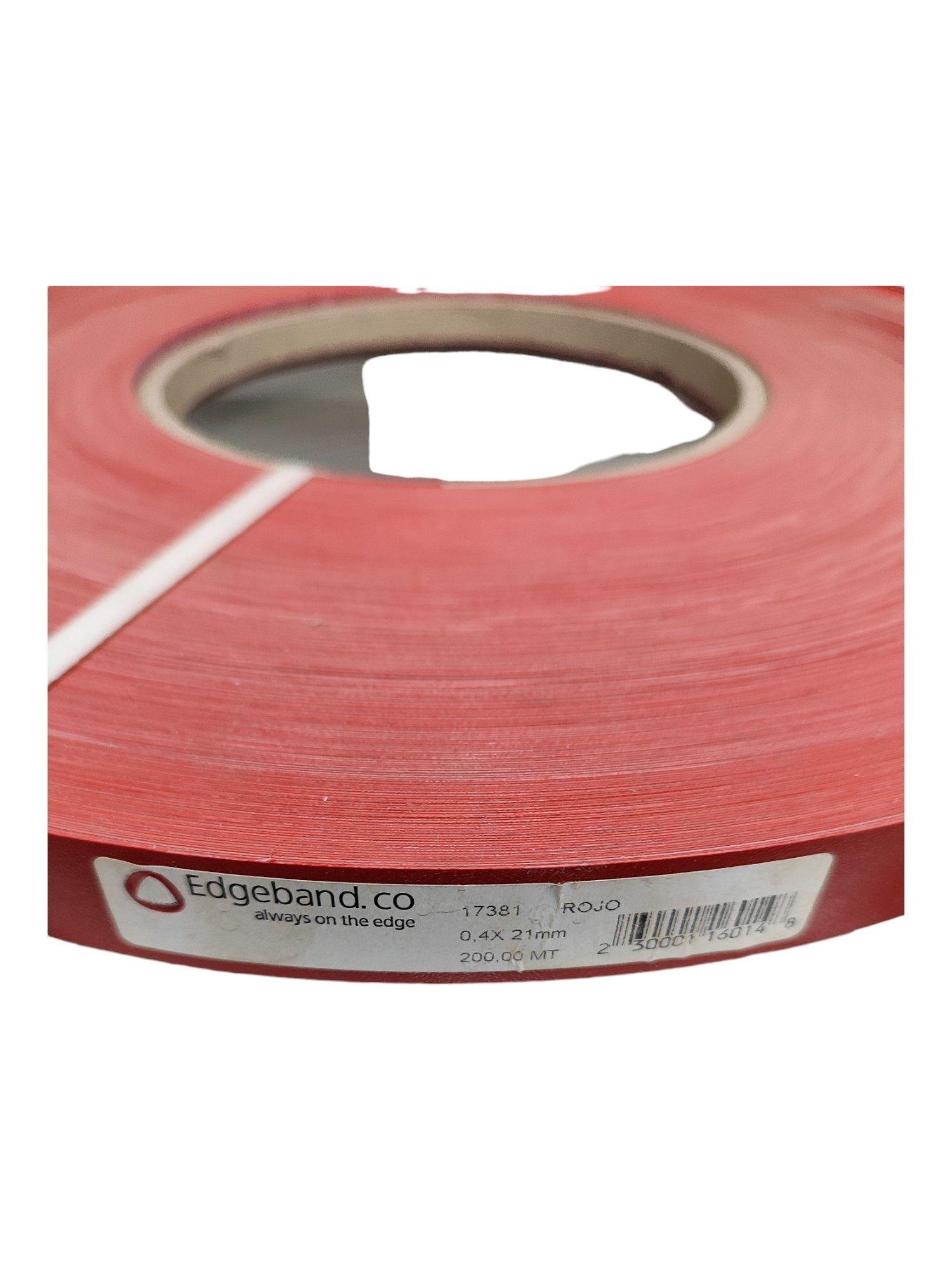Tapacanto Pvc Rollo 200 mt 21mm Rojo-3