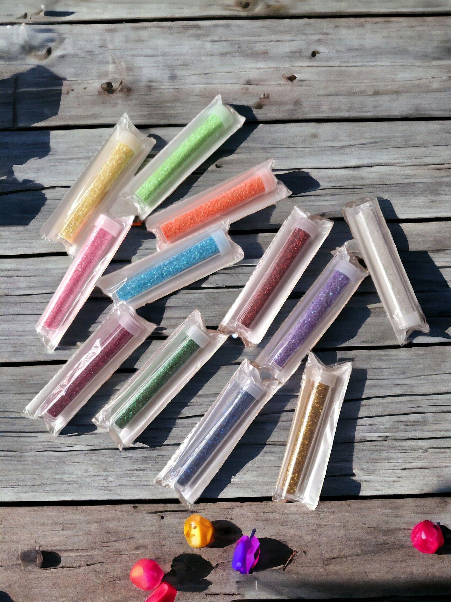 Tubos Glitter Escarcha 1 Set 12 Tubos-2