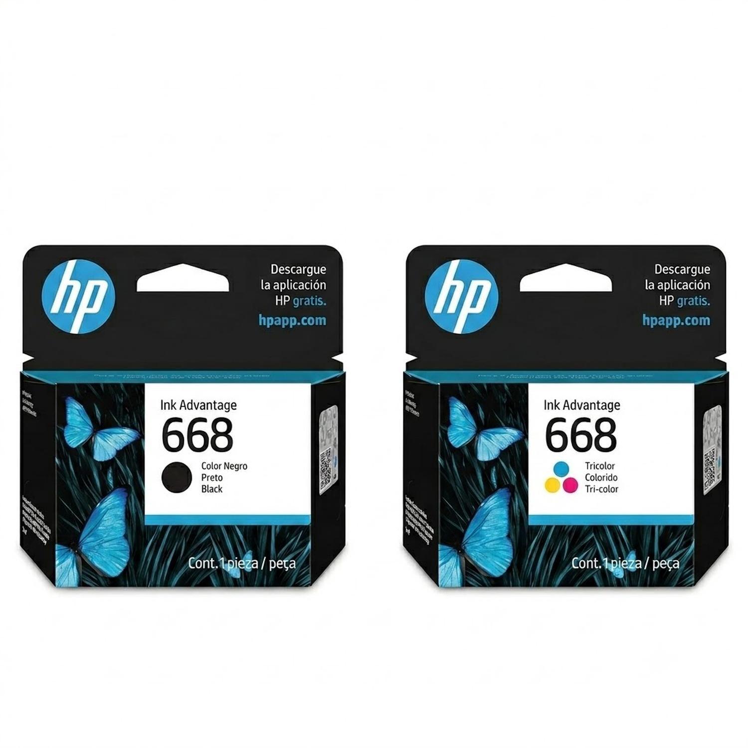 Pack Cartuchos de Tinta HP 668 Negro/Tricolor Original-0