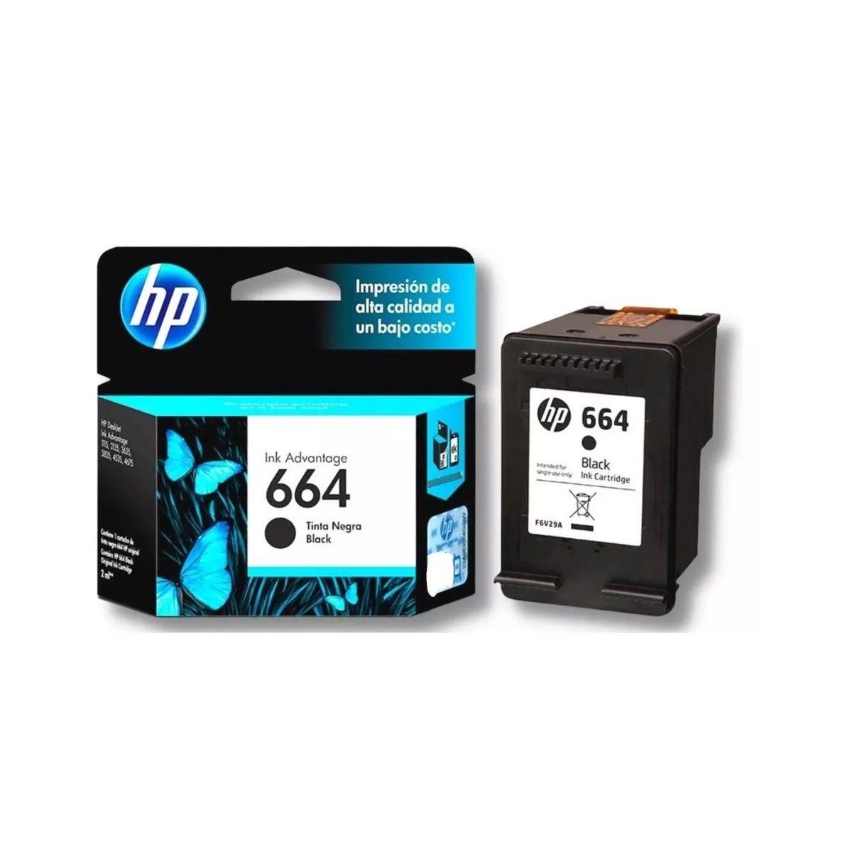 Cartucho hp 664 Negro Original 1115/2135/3635/3835-0