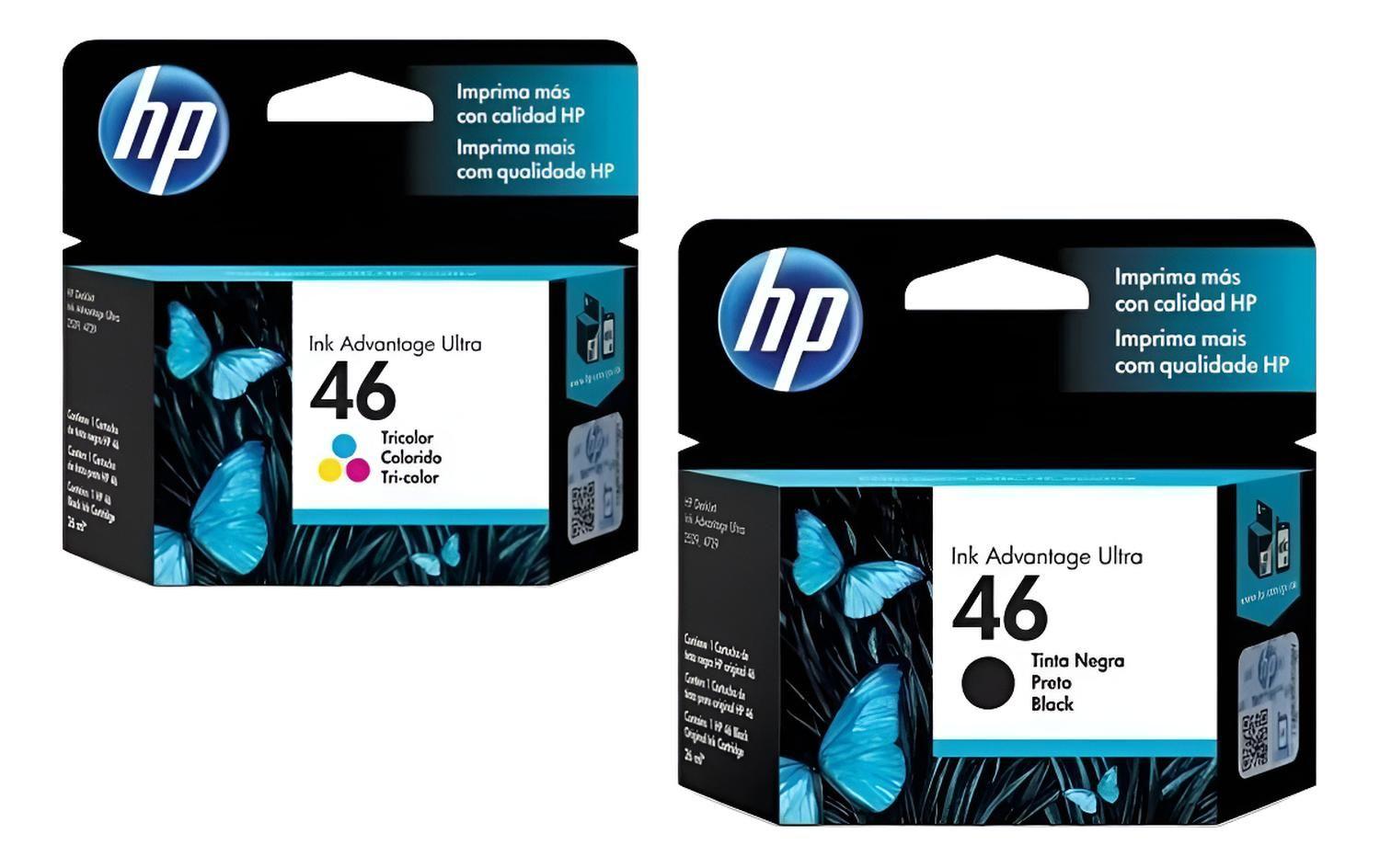 Cartuchos de Tinta hp 46 Original Negro/Tricolor Pack-0