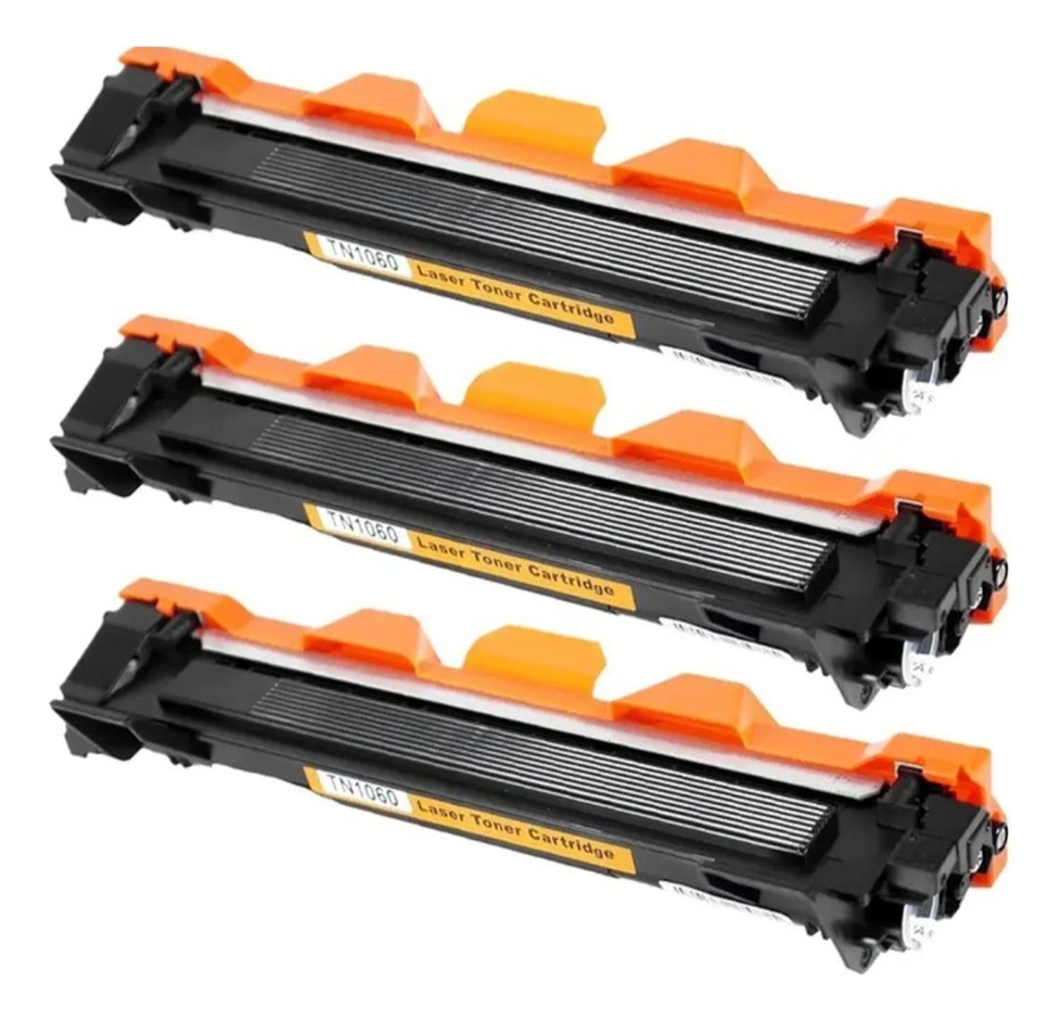 Pack 3 Toner Compatible Para Tn-1060 Hl-1202/hl-1212/dcp1602 Negro-1