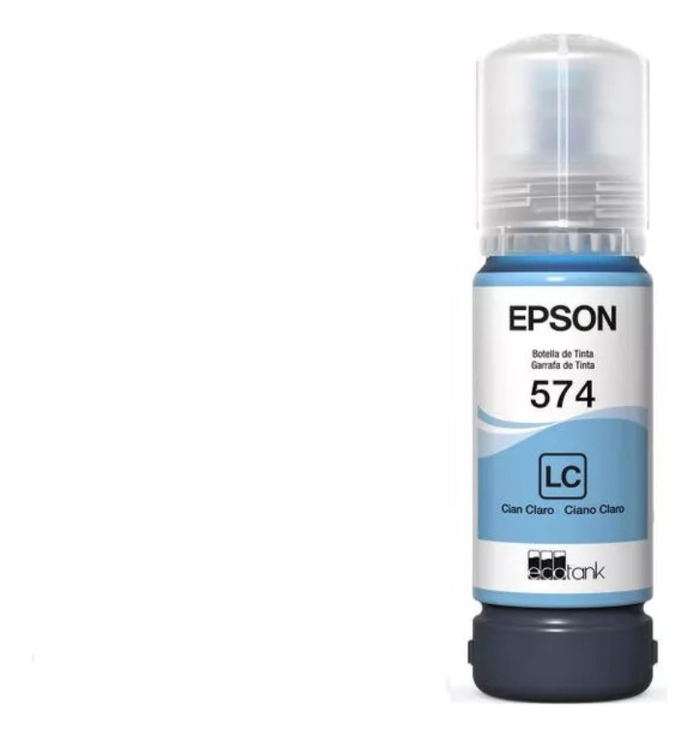 Botella De Tinta Epson 574 Cyan Light Original Cyan Light-1