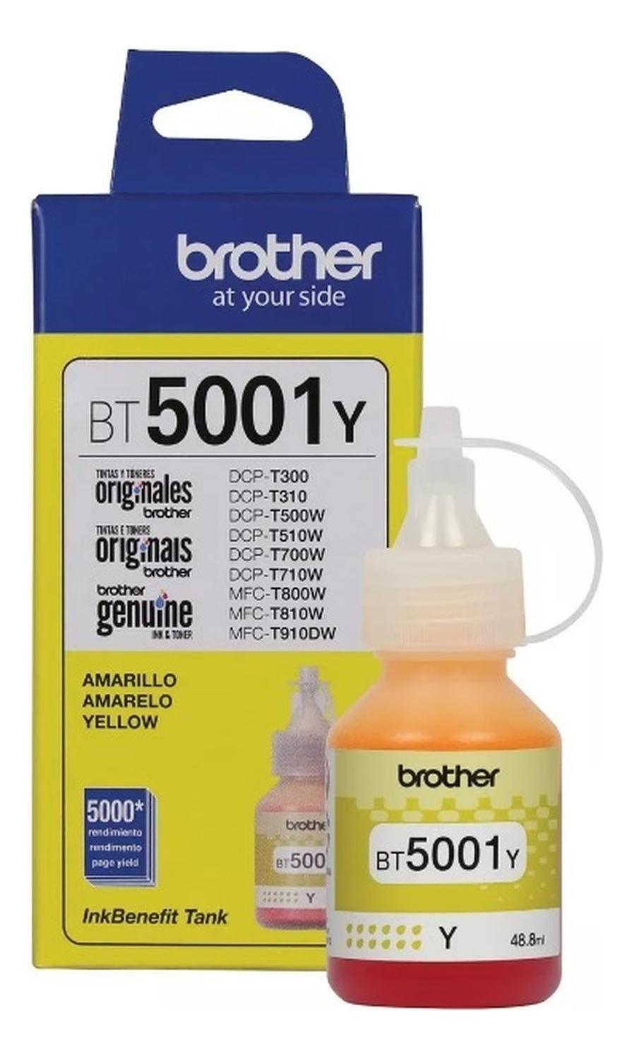 Botella De Tinta Brother Bt5001 Yellow Original Yellow-0