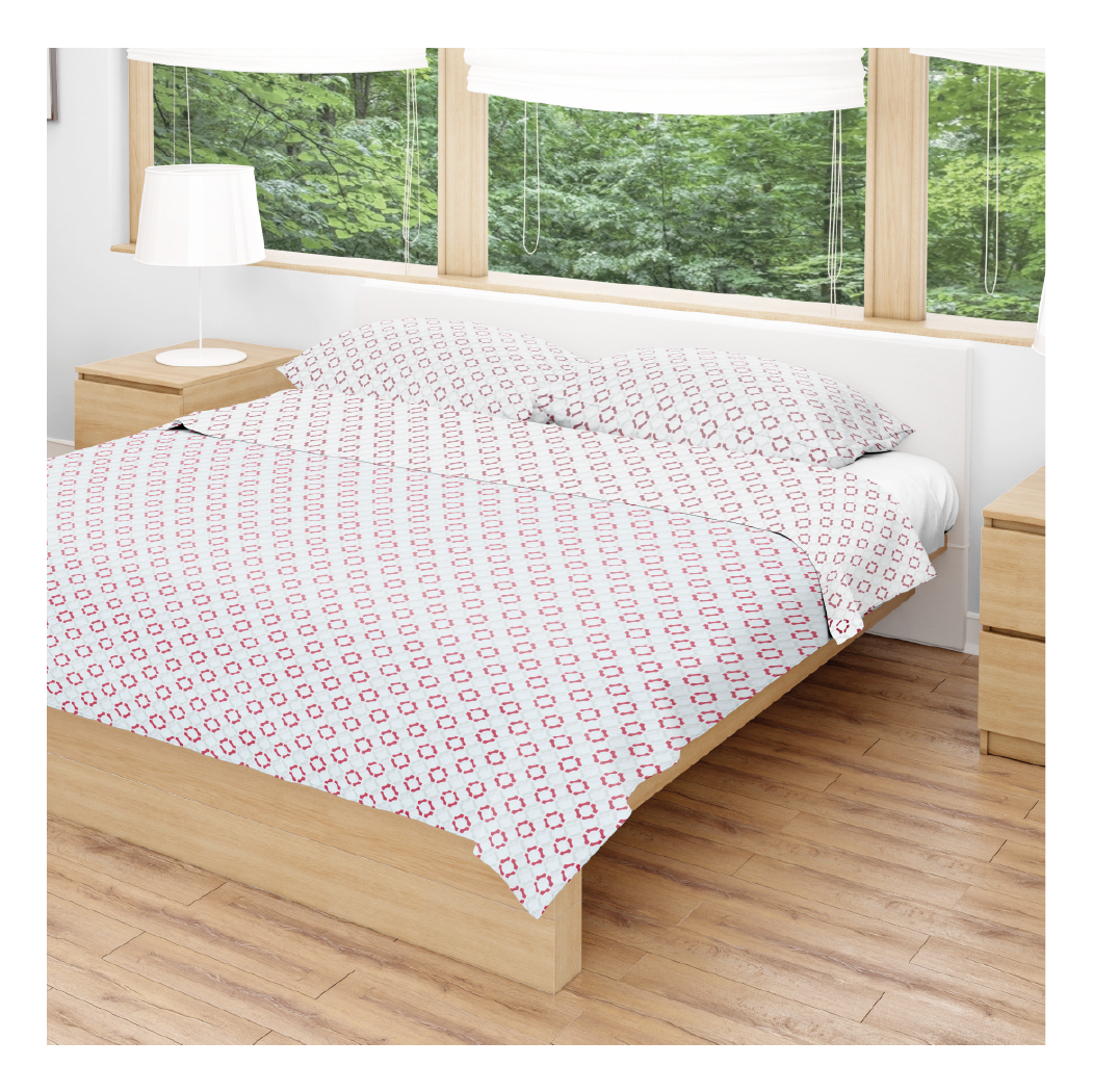 SABANA ESTAMPADA 144 HILOS AMA HOME 1 1/2 PLAZAS DISEÑO #7 + 1 FUNDA-0