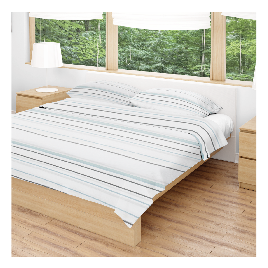 SABANA ESTAMPADA 144 HILOS AMA HOME 2 1/2 PLAZAS DISEÑO #9 + 2 FUNDAS-0