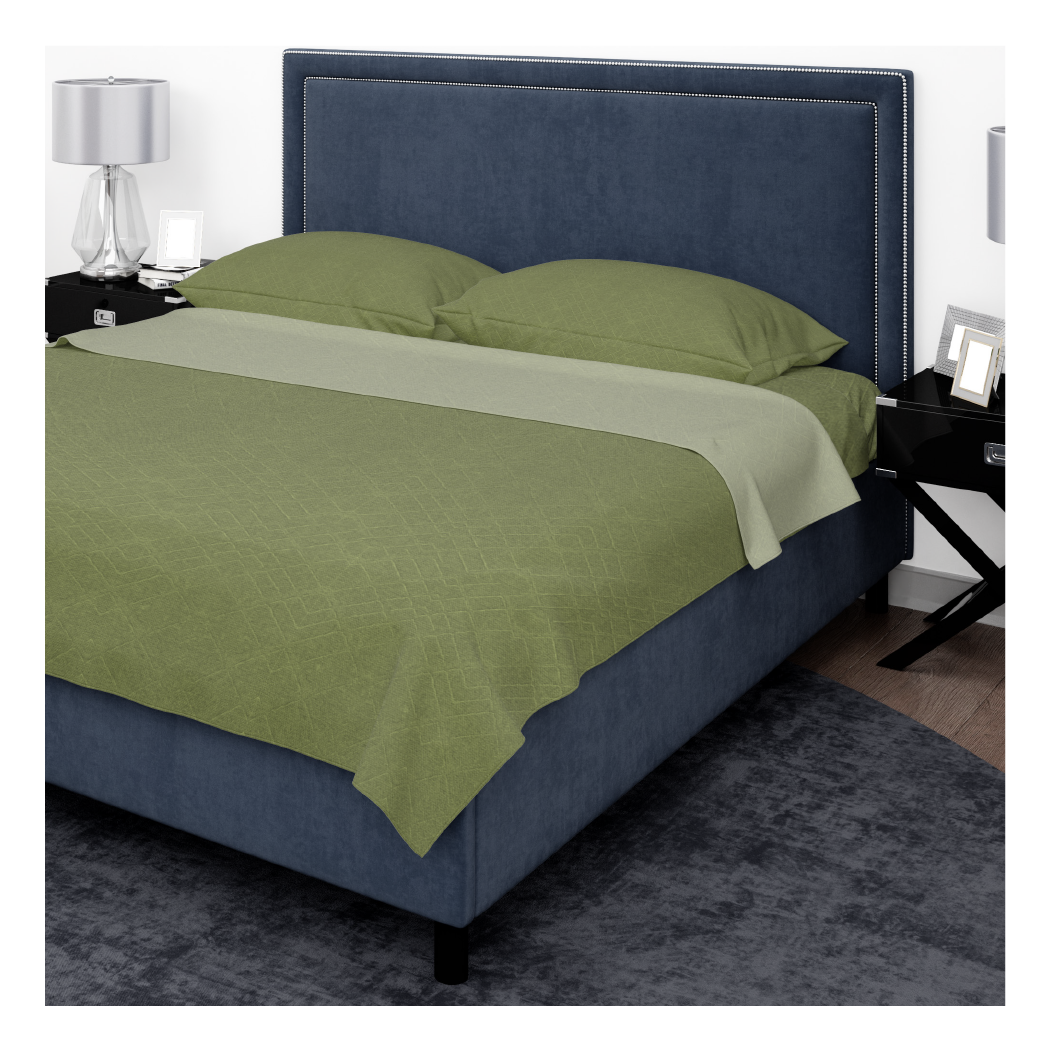 SABANA MICROFIBRA AMA HOME EMBOSSED 2 PLAZAS VERDE + 2 FUNDA-0