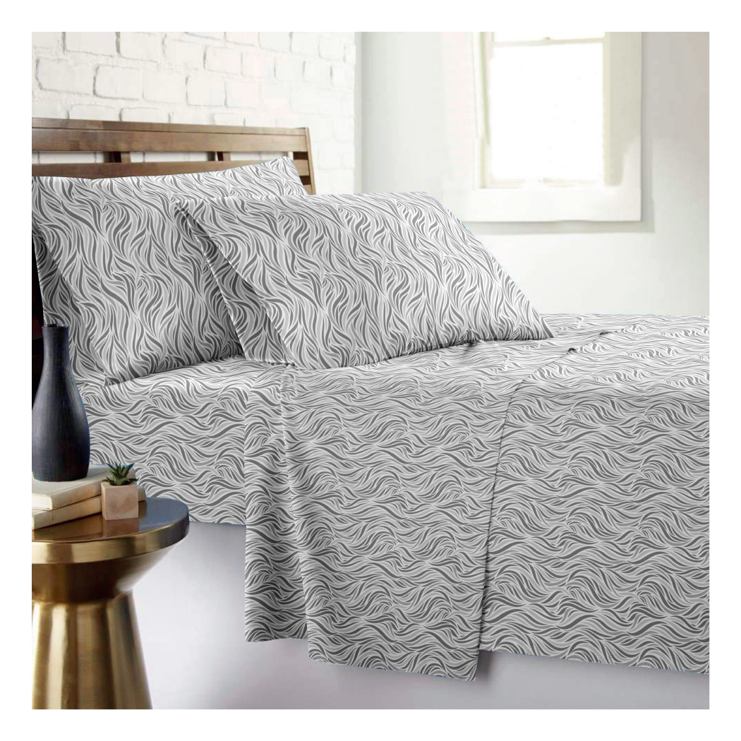 SABANAS MICROFIBRA AMA HOME 2 PLAZAS DISEÑO #6 + 2 Fundas-0