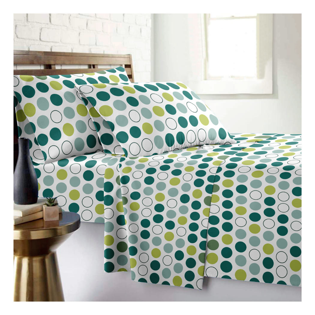 SABANAS MICROFIBRA AMA HOME 2 1/2 PLAZAS DISEÑO #5 + 2 Fundas-0