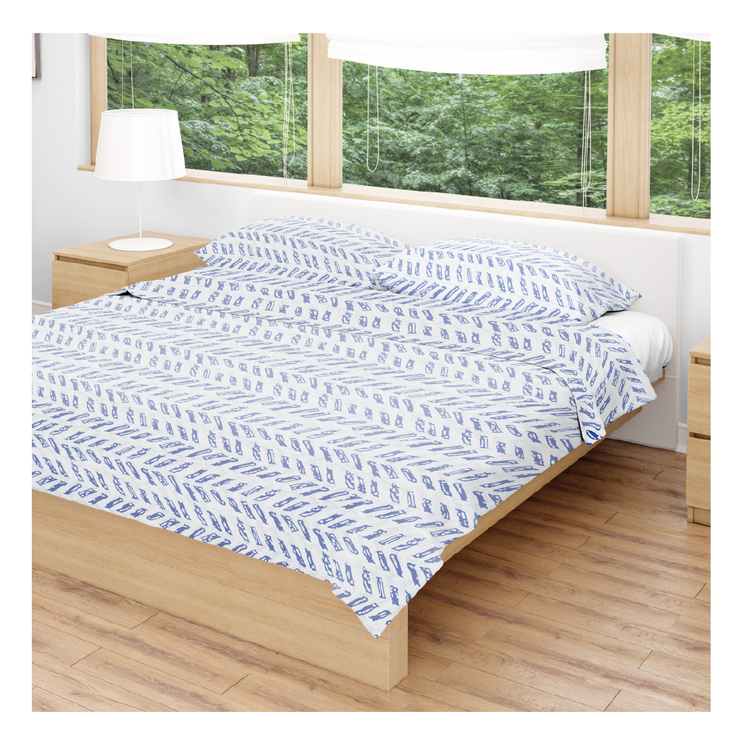 SABANA ESTAMPADA 144 HILOS AMA HOME 1 1/2 PLAZAS DISEÑO #2 + 1 FUNDA-0