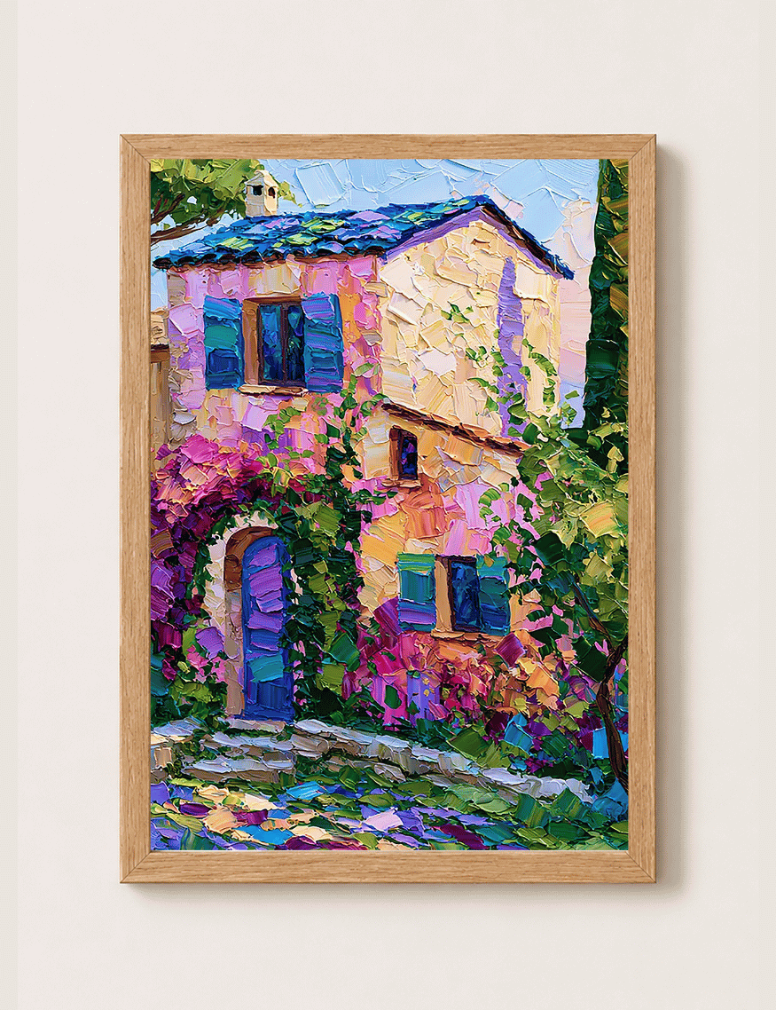 Cuadro Poster Decorativo Pintura Casa - 30x40cm-0