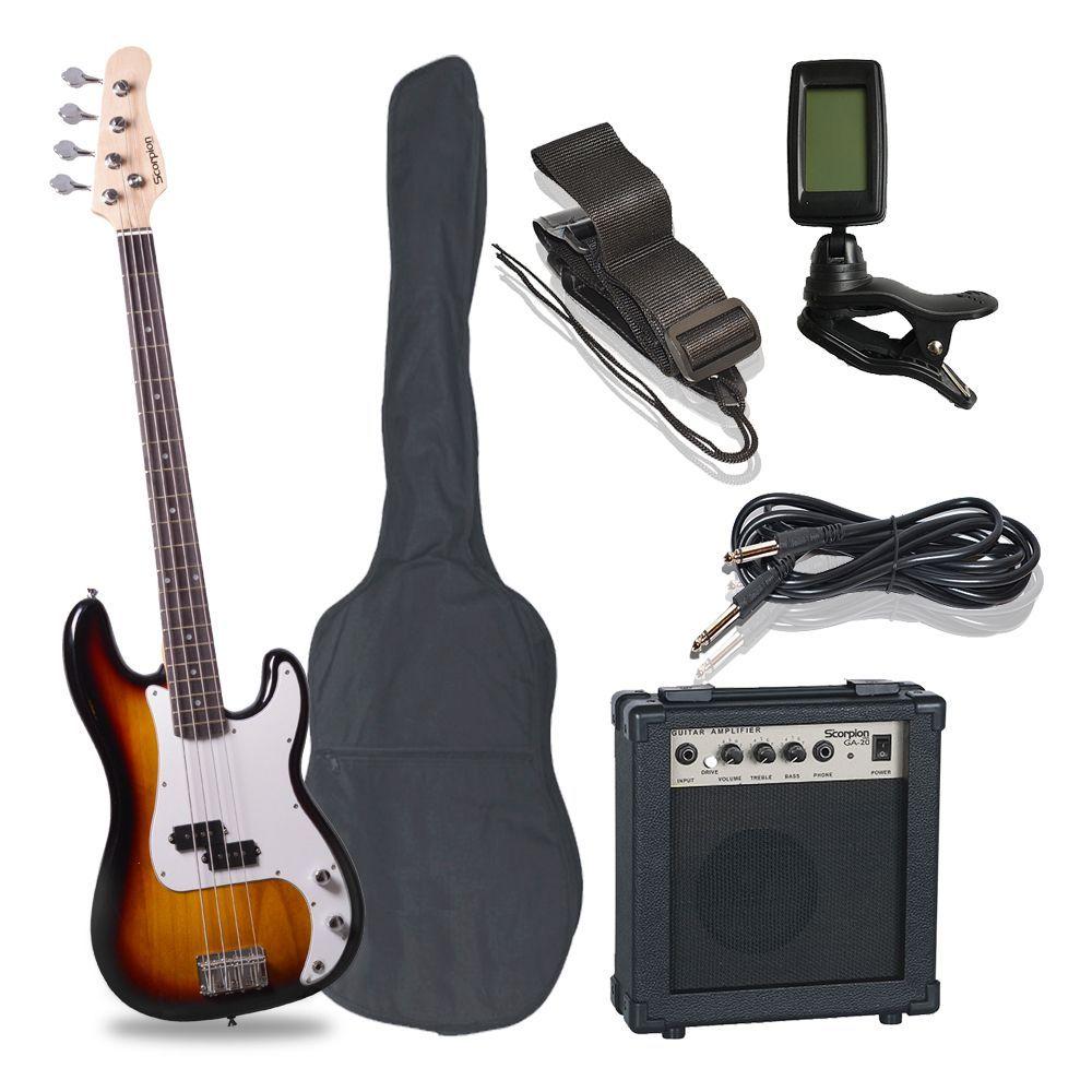 Pack D/bajo Sunburst Electrico Scorpion-0