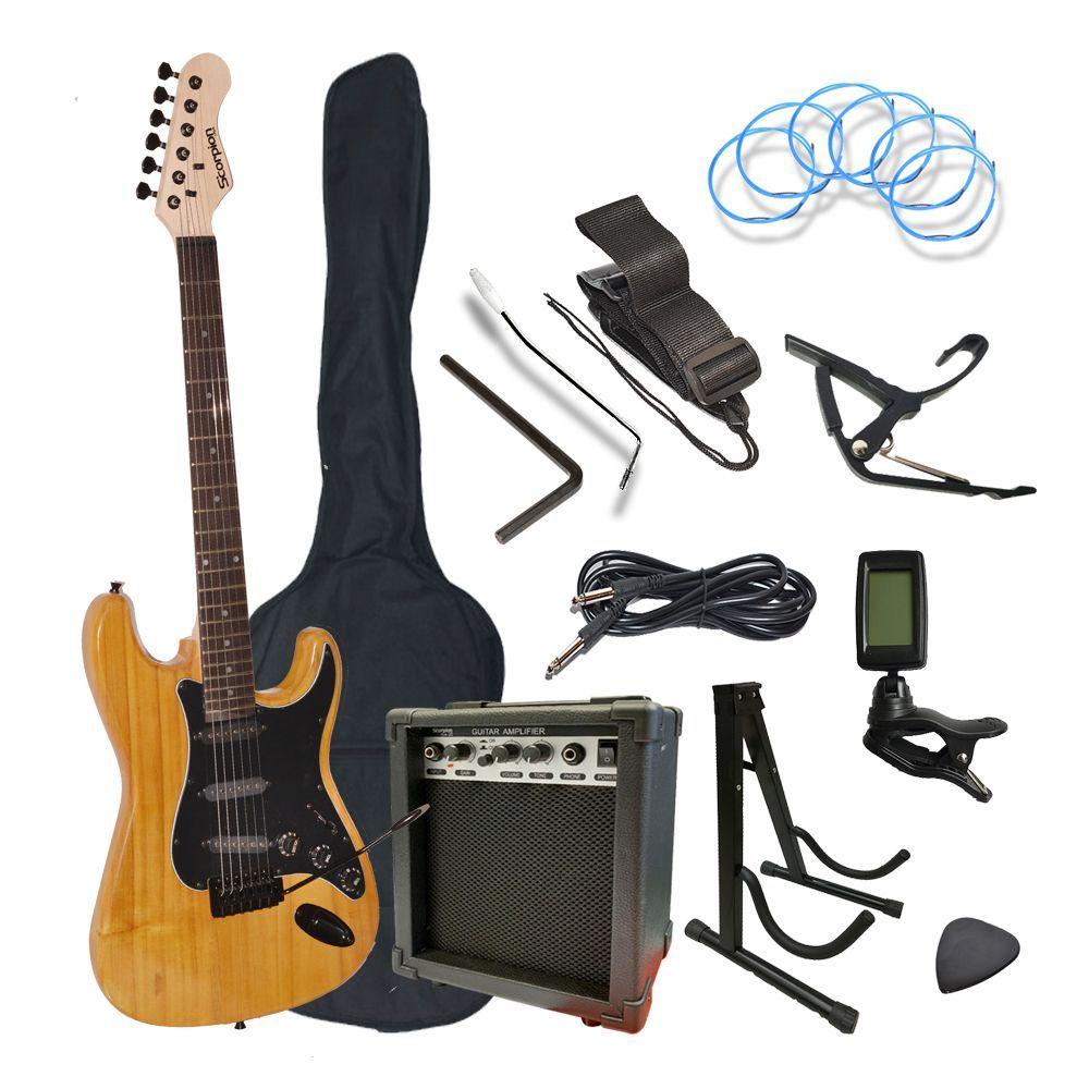 PACK DE GUITARRA ELECTRICA NATURAL SCORPION-0