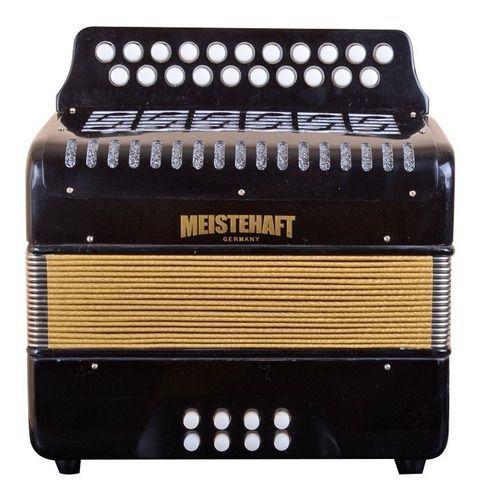 Acordeon Boton 8 Bajos Color Negro Mod.821 Meistehaft-1