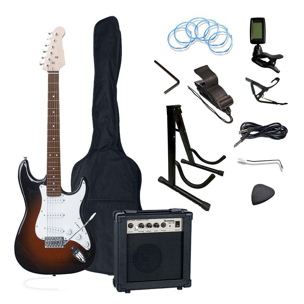 PACK DE GUITARRA ELECTRICA SUNBURST SCORPION-0