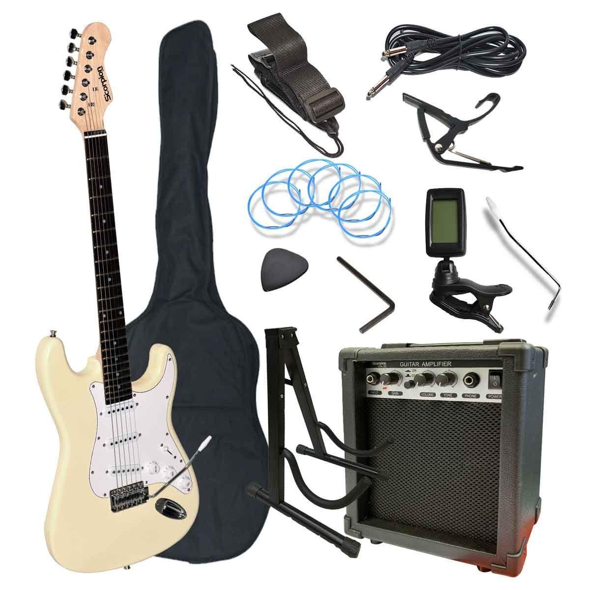PACK DE GUITARRA ELECTRICA BLANCO SCORPION-0