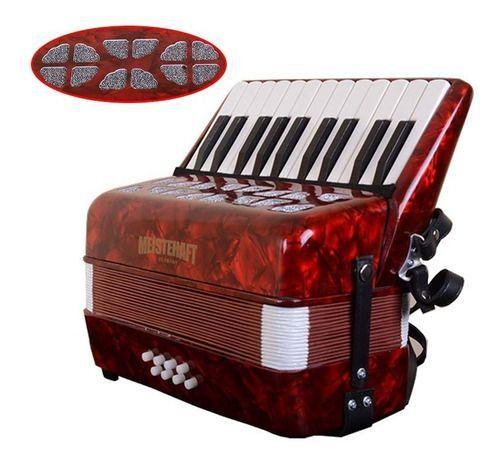 Acordeon Niño 22 Notas / 8 Bajos Rojo Meistehaft-1