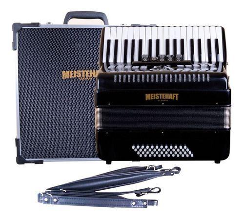 Acordeon 48 Bajos 5 Registros Negro Meistehaft-0