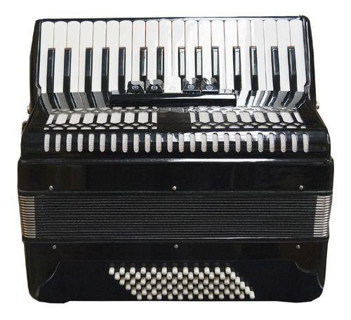 Acordeon 72 Bajos 5 Registros Negra Meistehaft-0