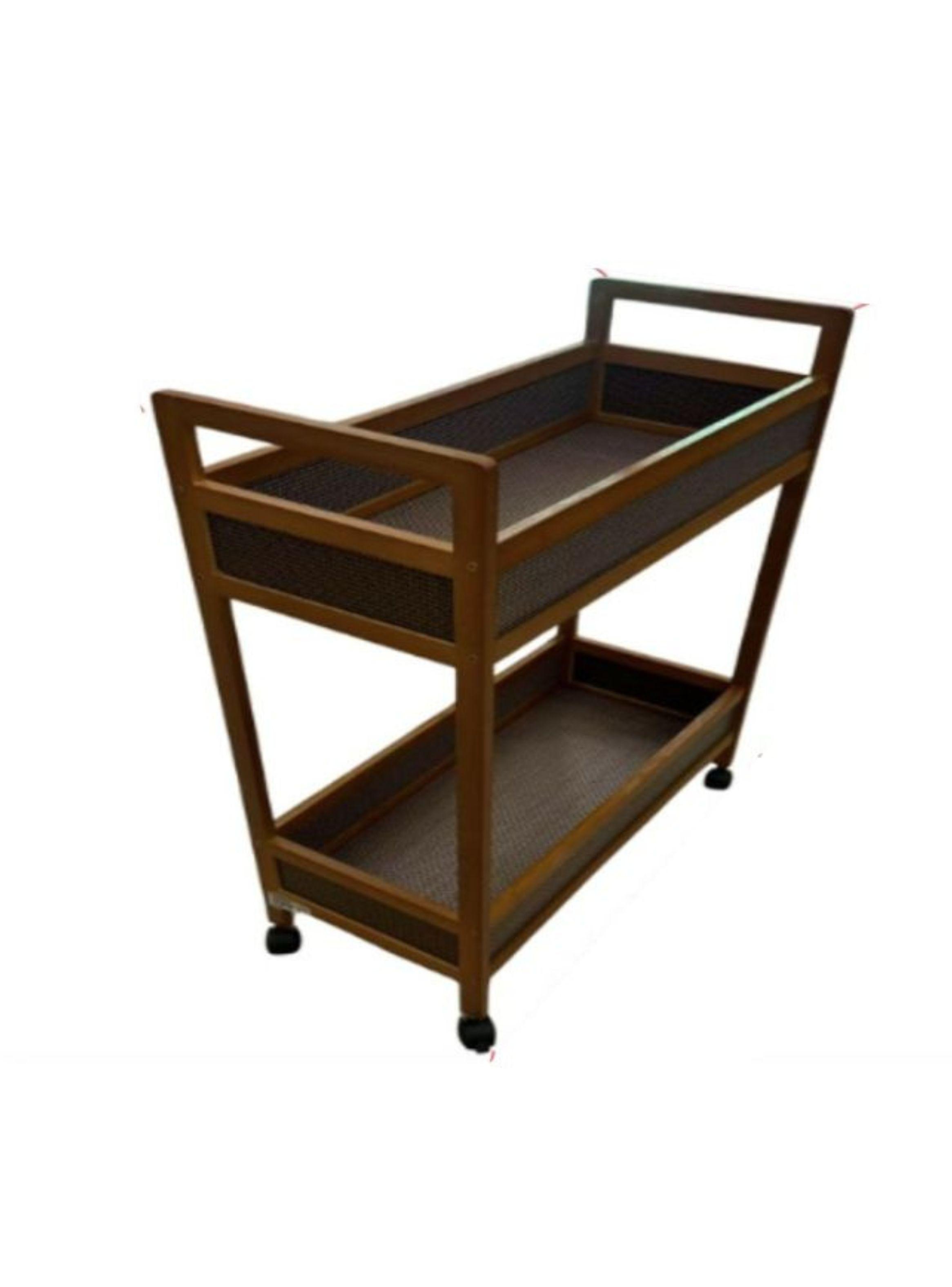 Estante De Almacenamiento 2 Niveles Con Ruedas-2