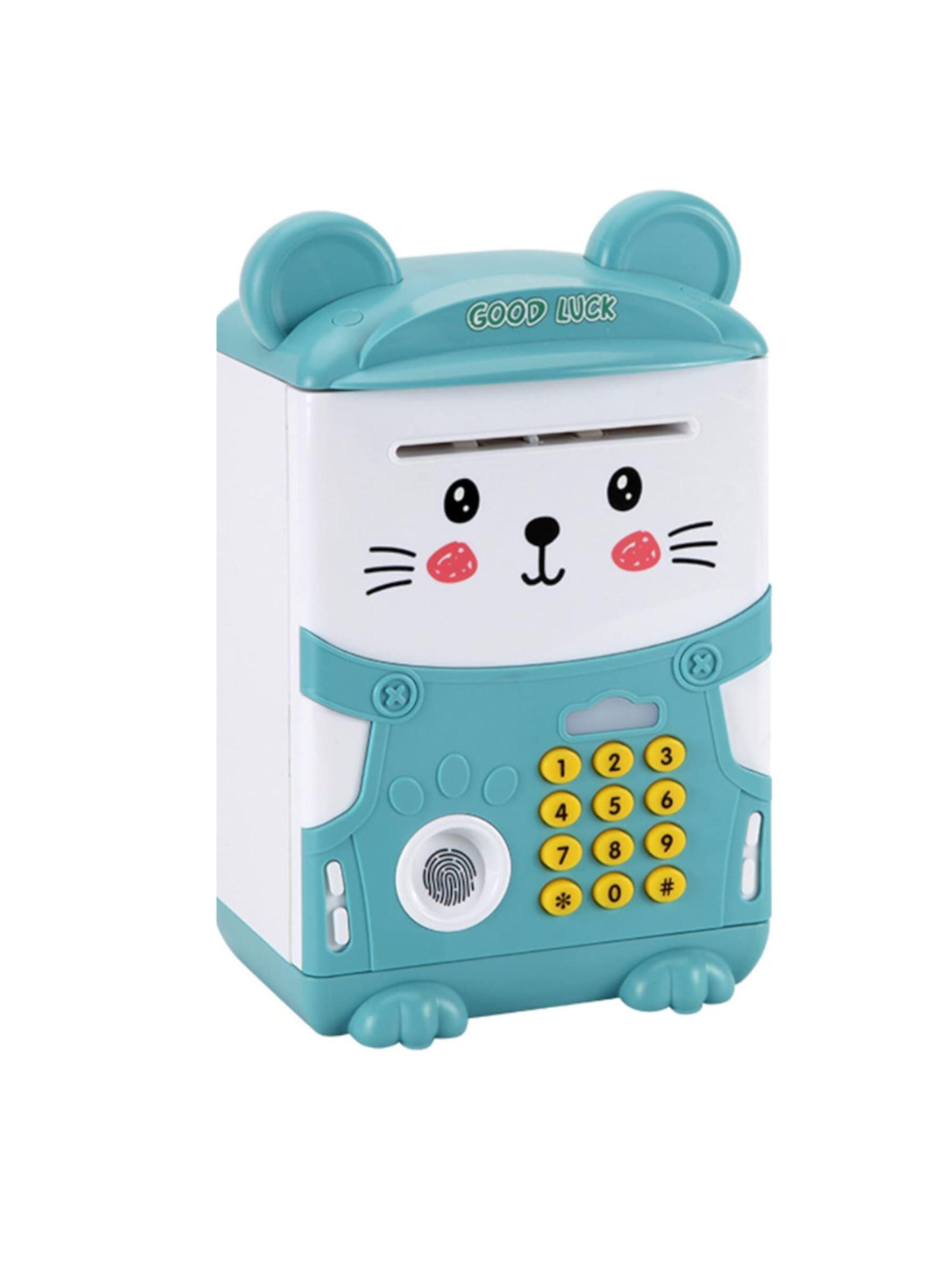 Alcancía Electrónica Automática con sonido huella niños azul-2