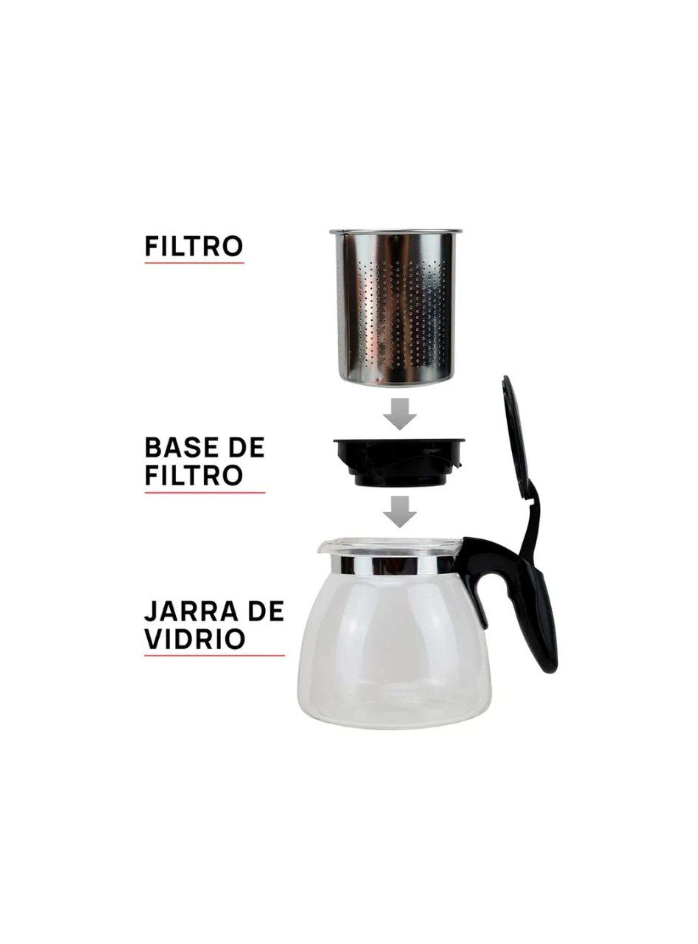 Tetera Jarra De Vidrio Con Filtro Metálico 900 ml Verde-4