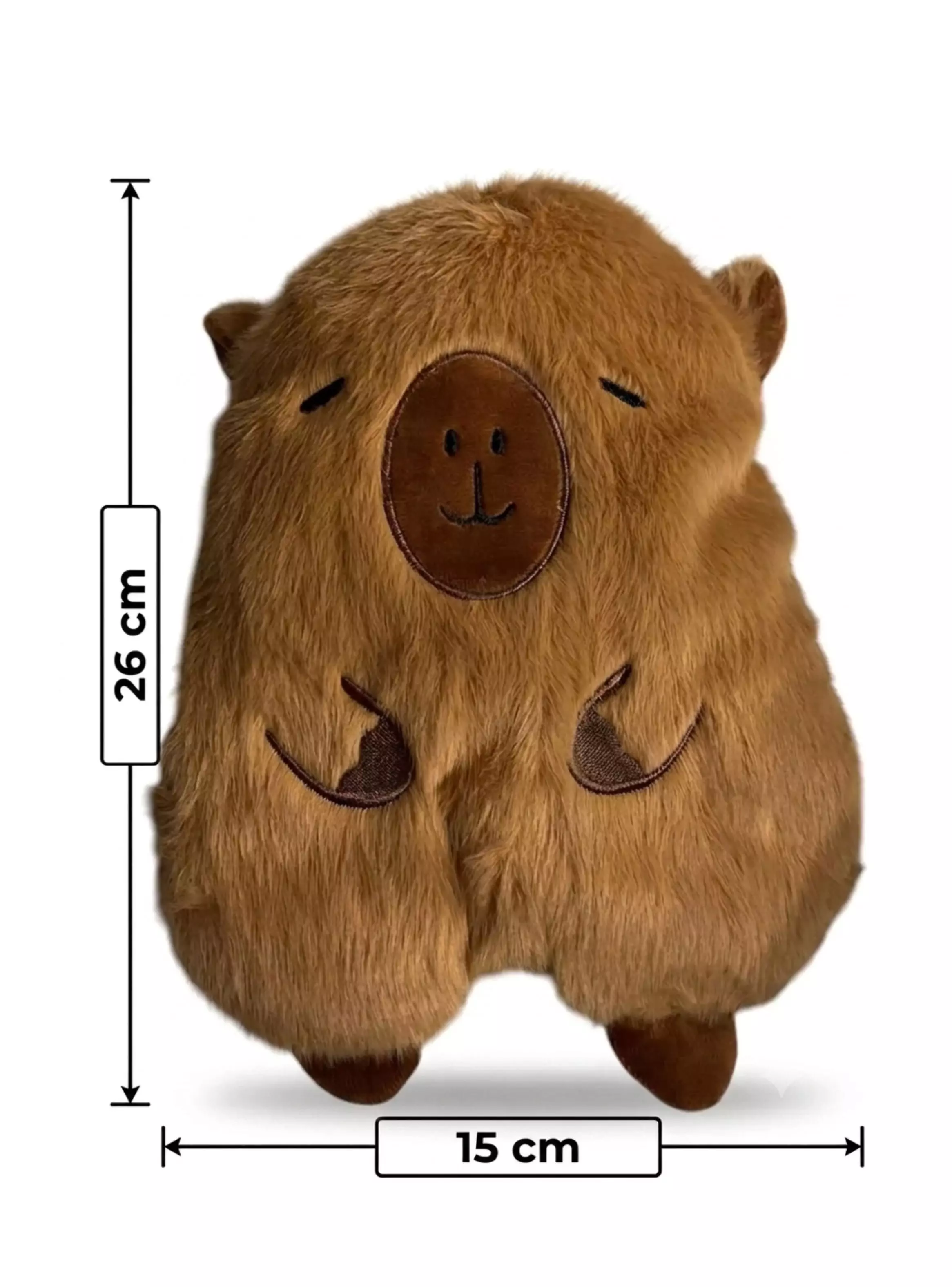 Guatero Capibara Peluche Kawaii Bolsa Agua Caliente Masaje 300ml-3