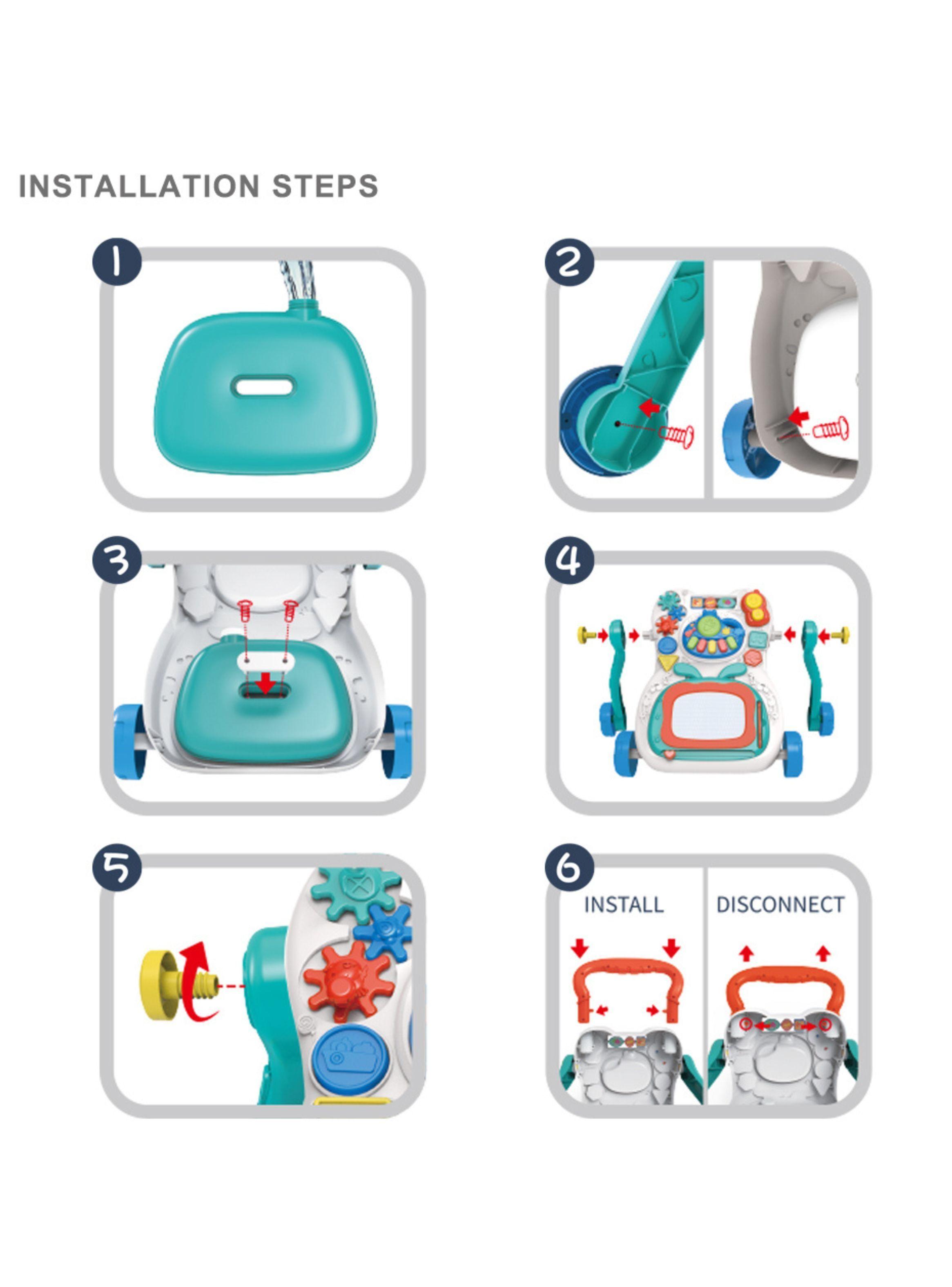 Andador Correpasillo Interactivo 2 en 1 con Pizarra Mágica y Música-1