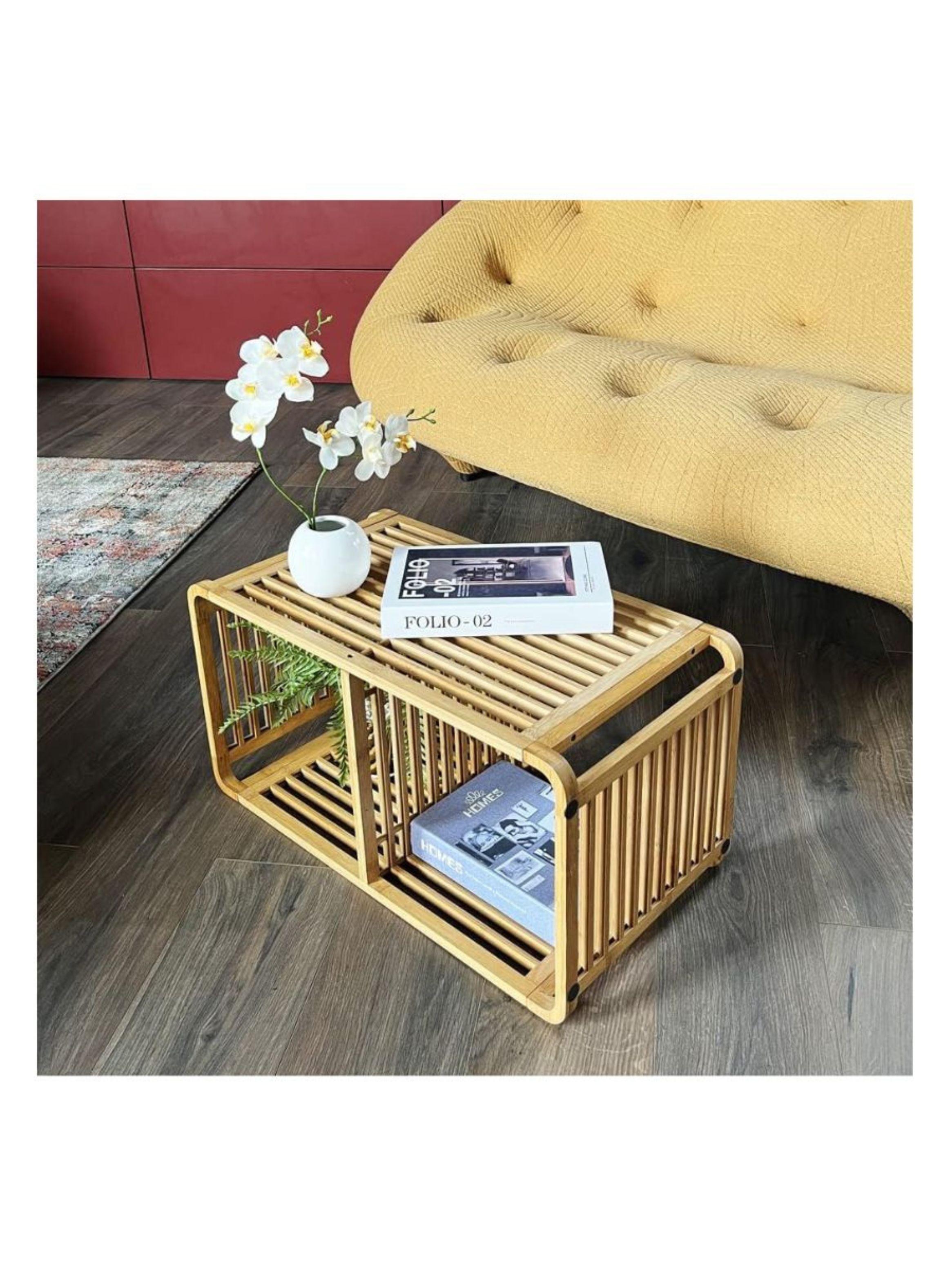 Estante Organizadores De Almacenamiento 2  Estantes Bambú-3