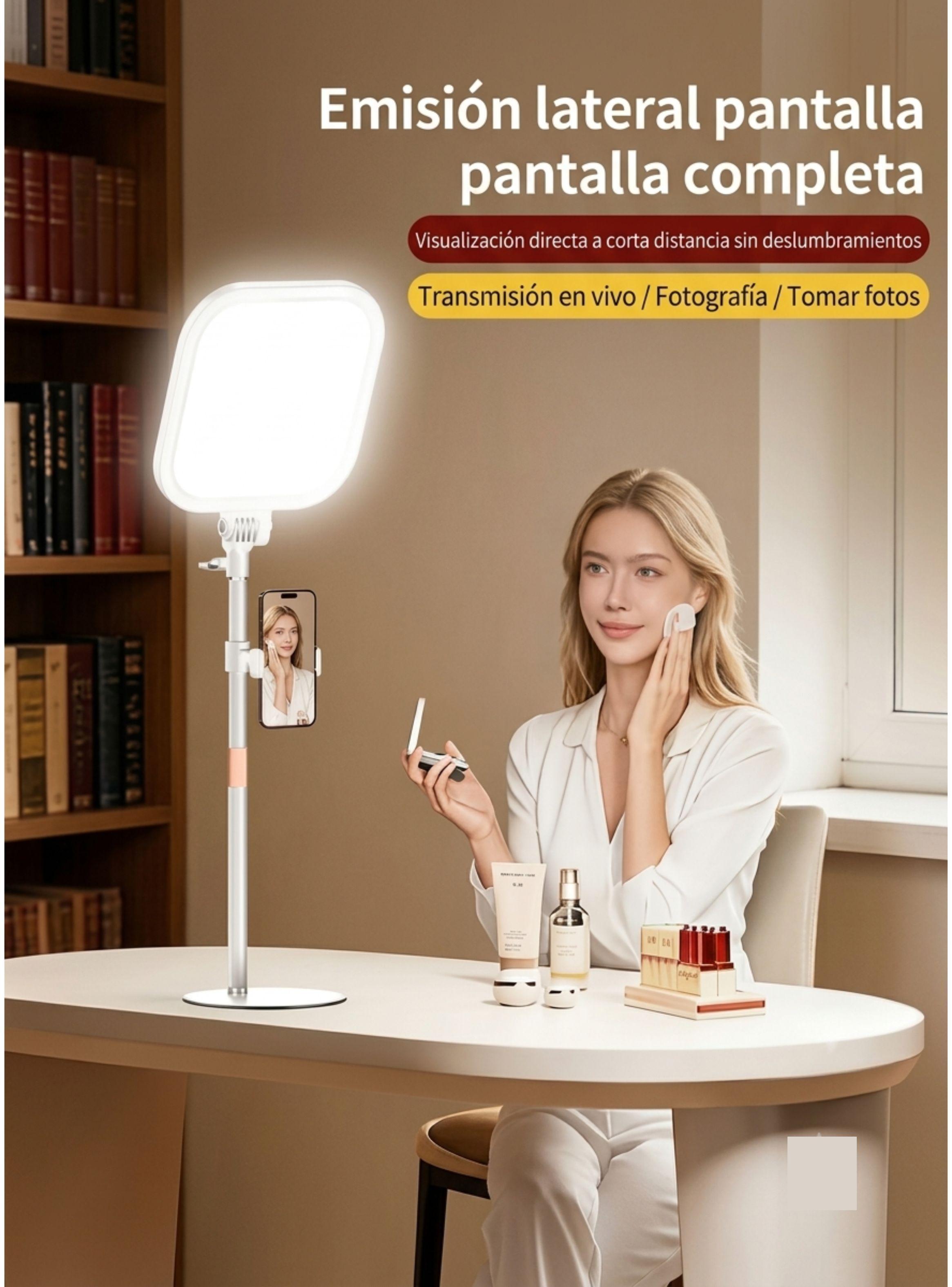 Lámpara Aro De Luz Led Cuadrada DY-10T Streaming Belleza-3