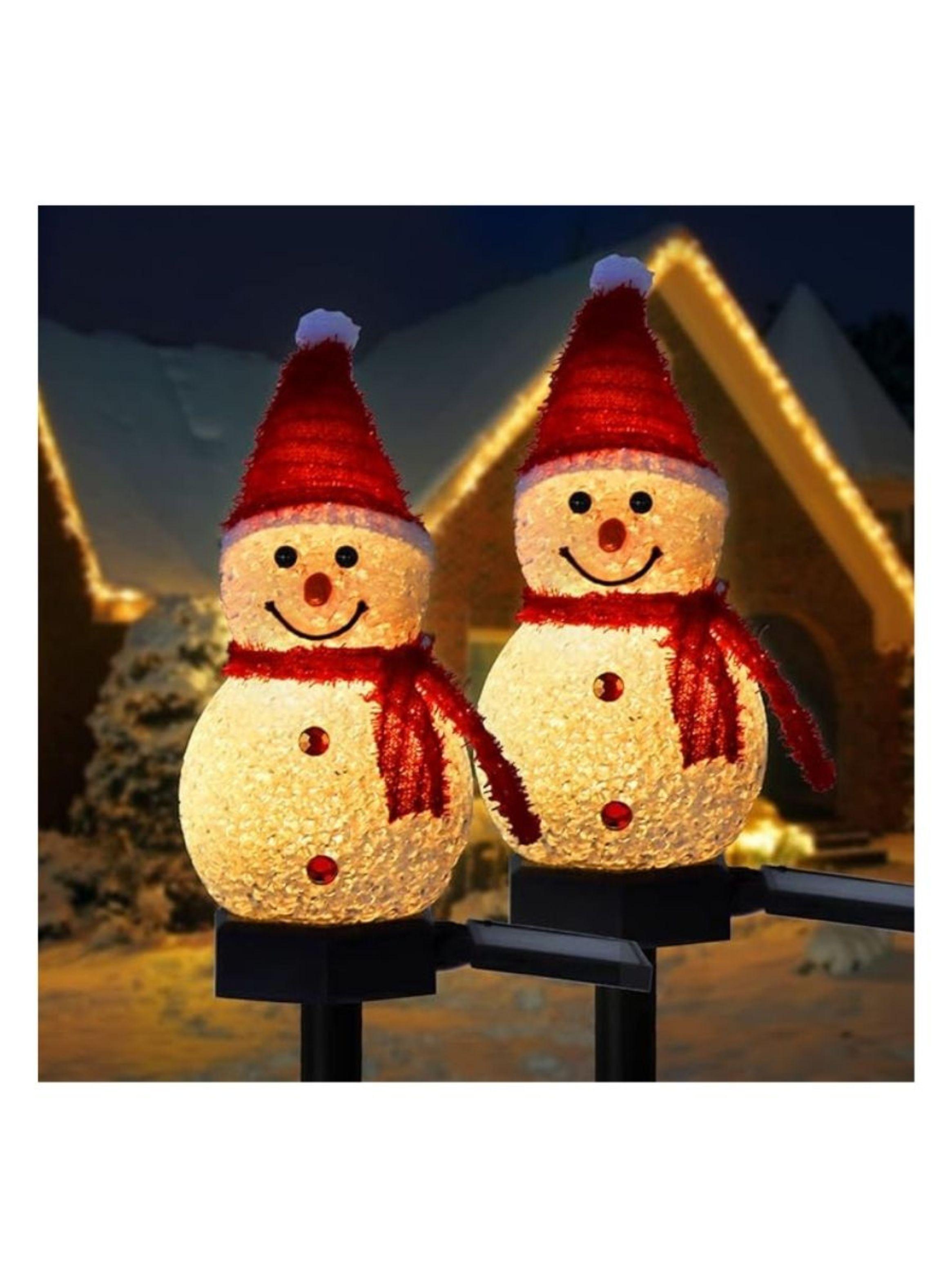 Muñeco Led Solar Para Jardin Exteriores Adorno Navidad-3