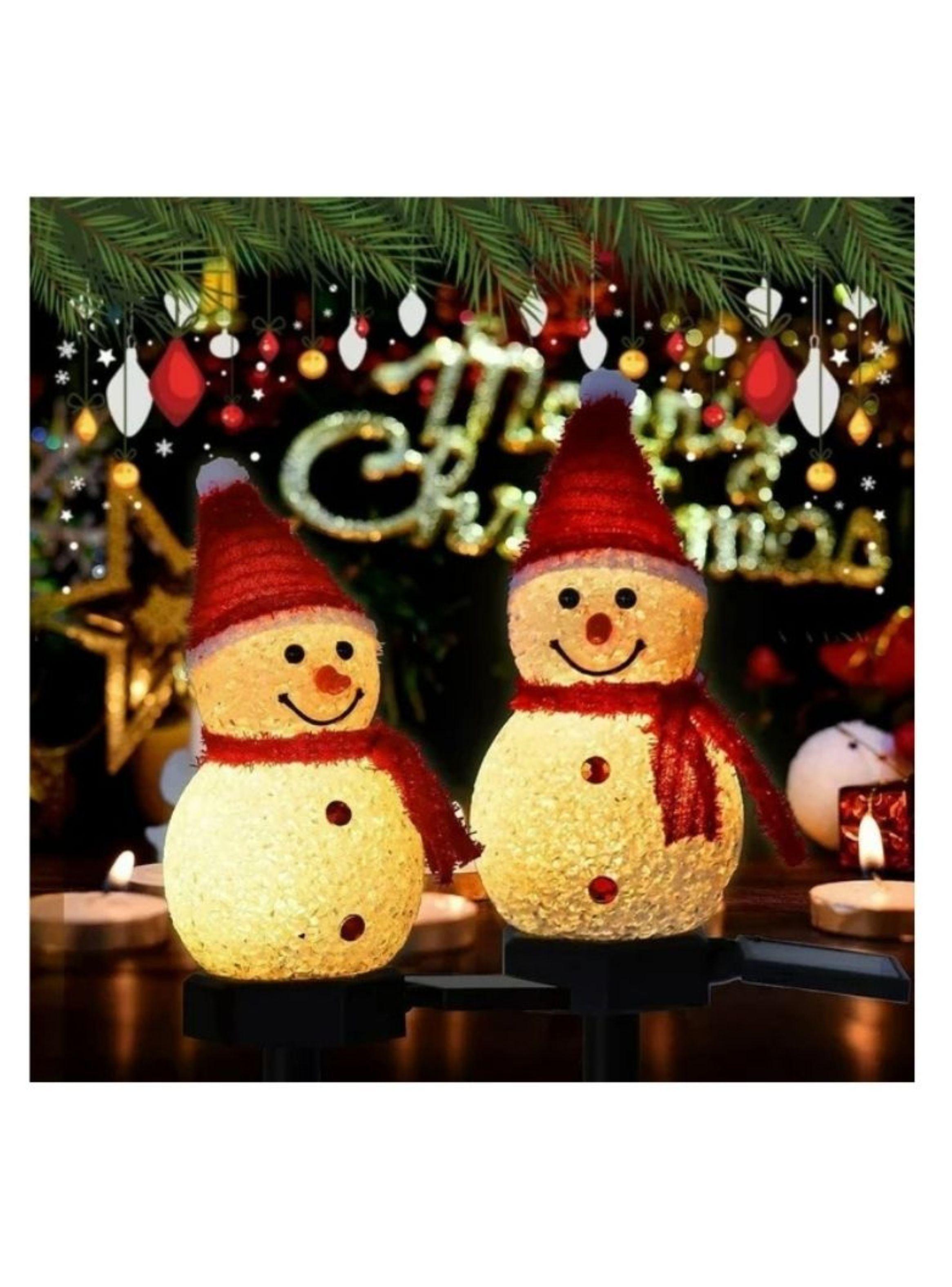 Muñeco Led Solar Para Jardin Exteriores Adorno Navidad-5