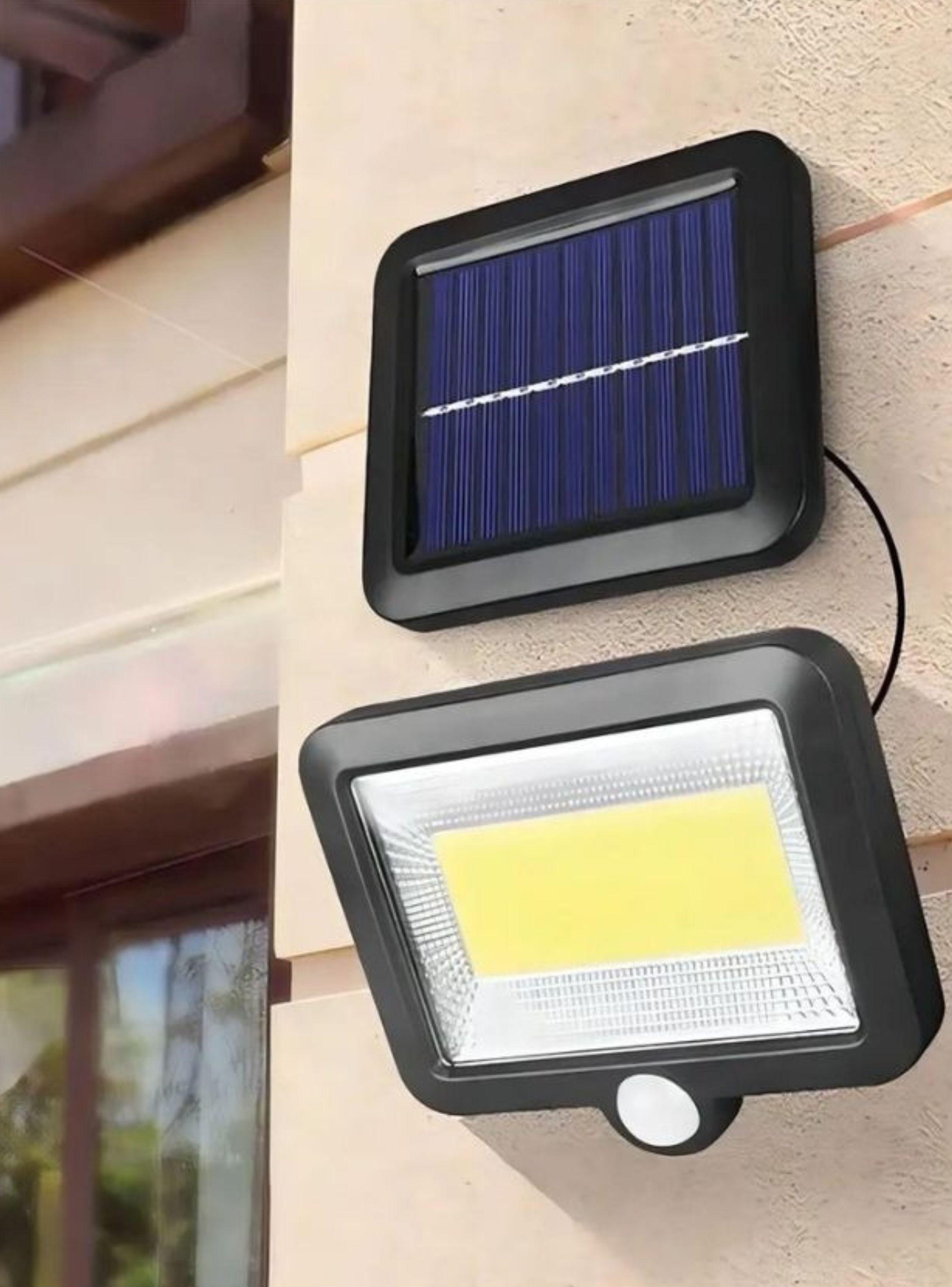 Foco Solar Led Exterior Con Sensor De Movimiento Panel Separado Impermeable-2