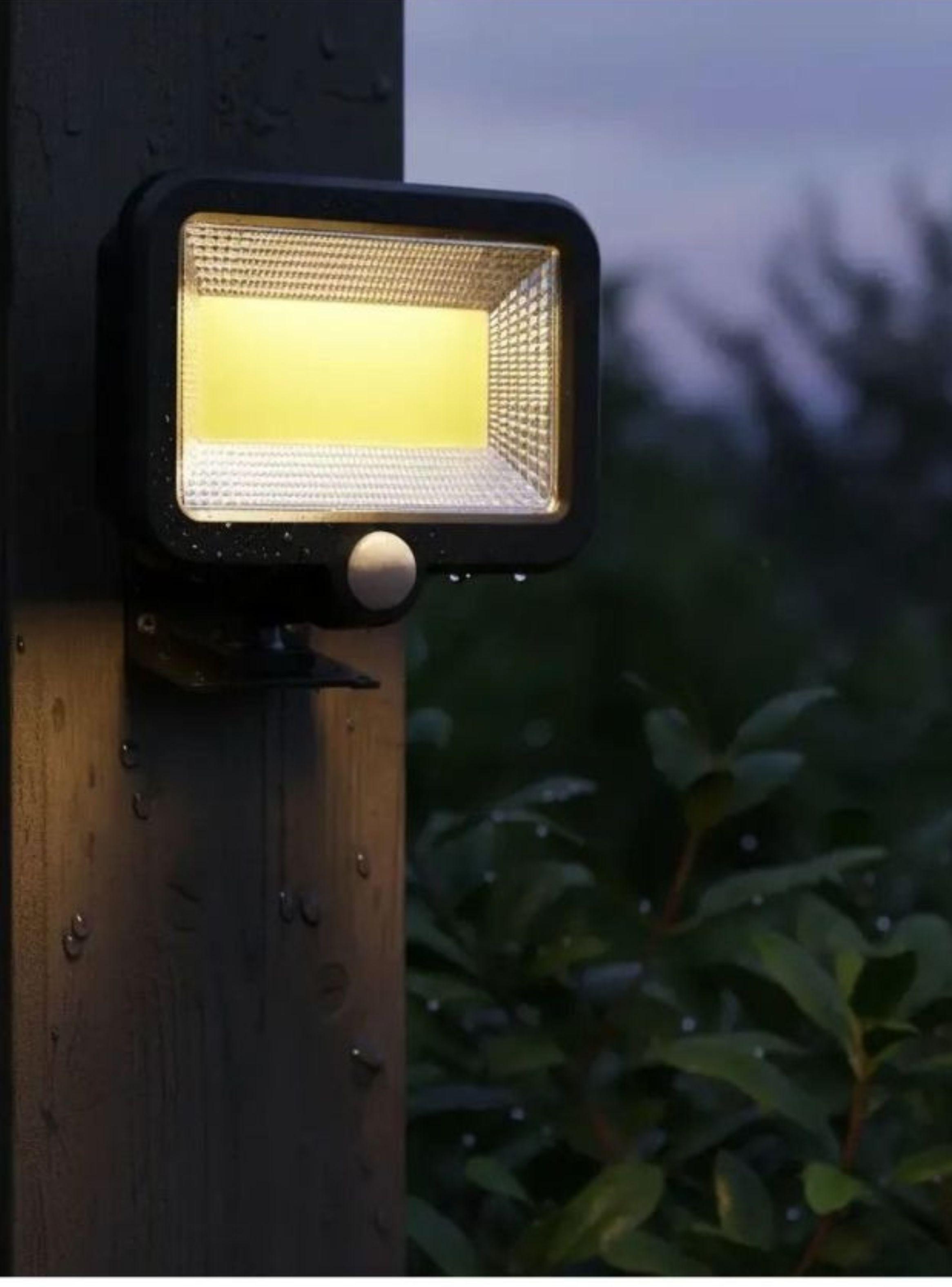 Foco Solar Led Exterior Con Sensor De Movimiento Panel Separado Impermeable-4