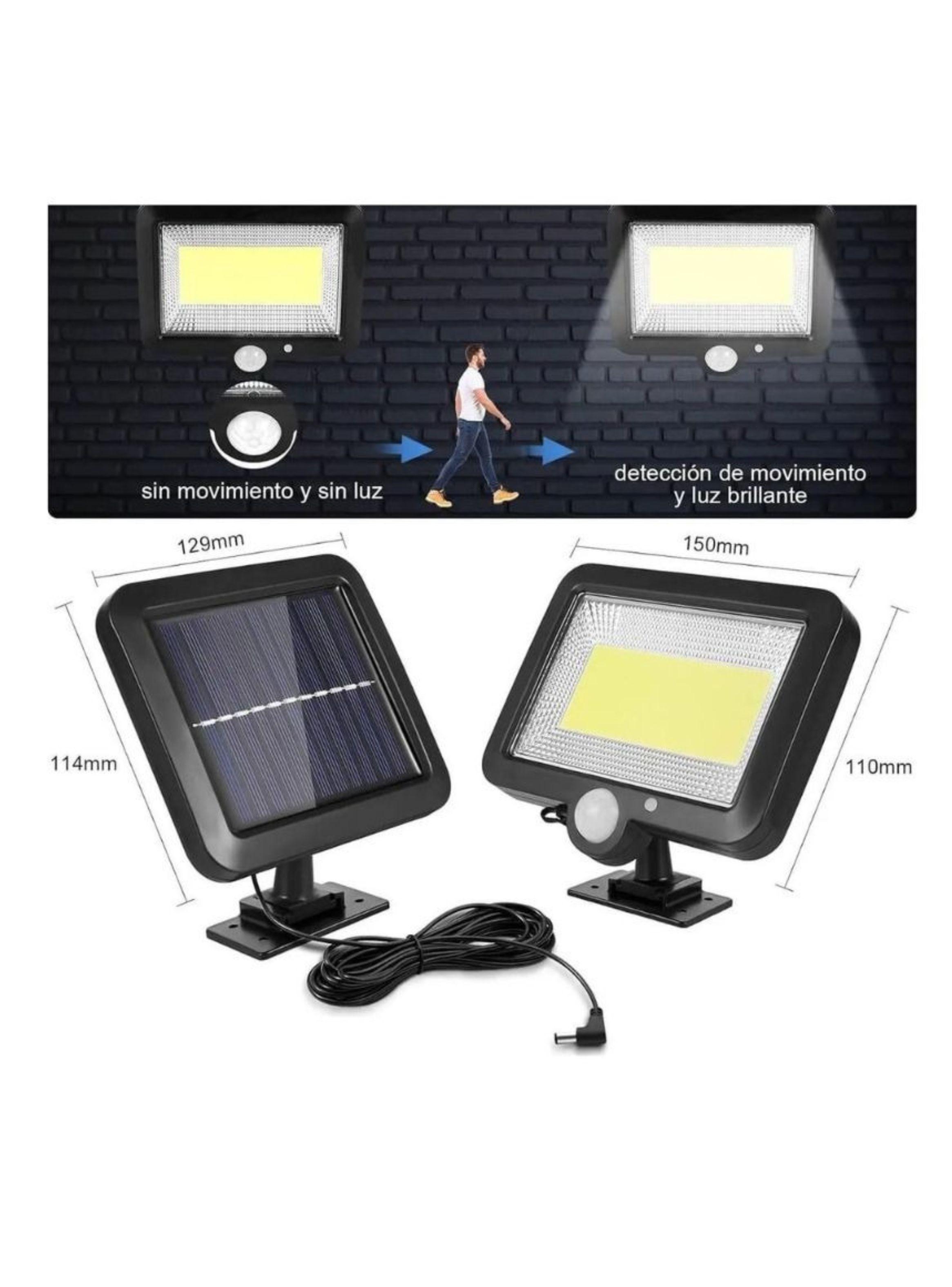 Foco Solar Led Exterior Con Sensor De Movimiento Panel Separado Impermeable-5