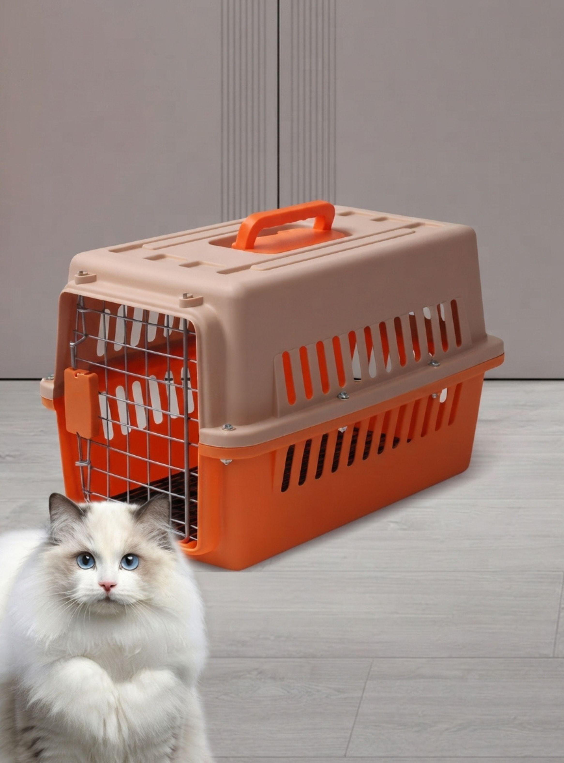 Caja Transportador Perro Canil Jaula Transporte Mascota Gato 48cm-1
