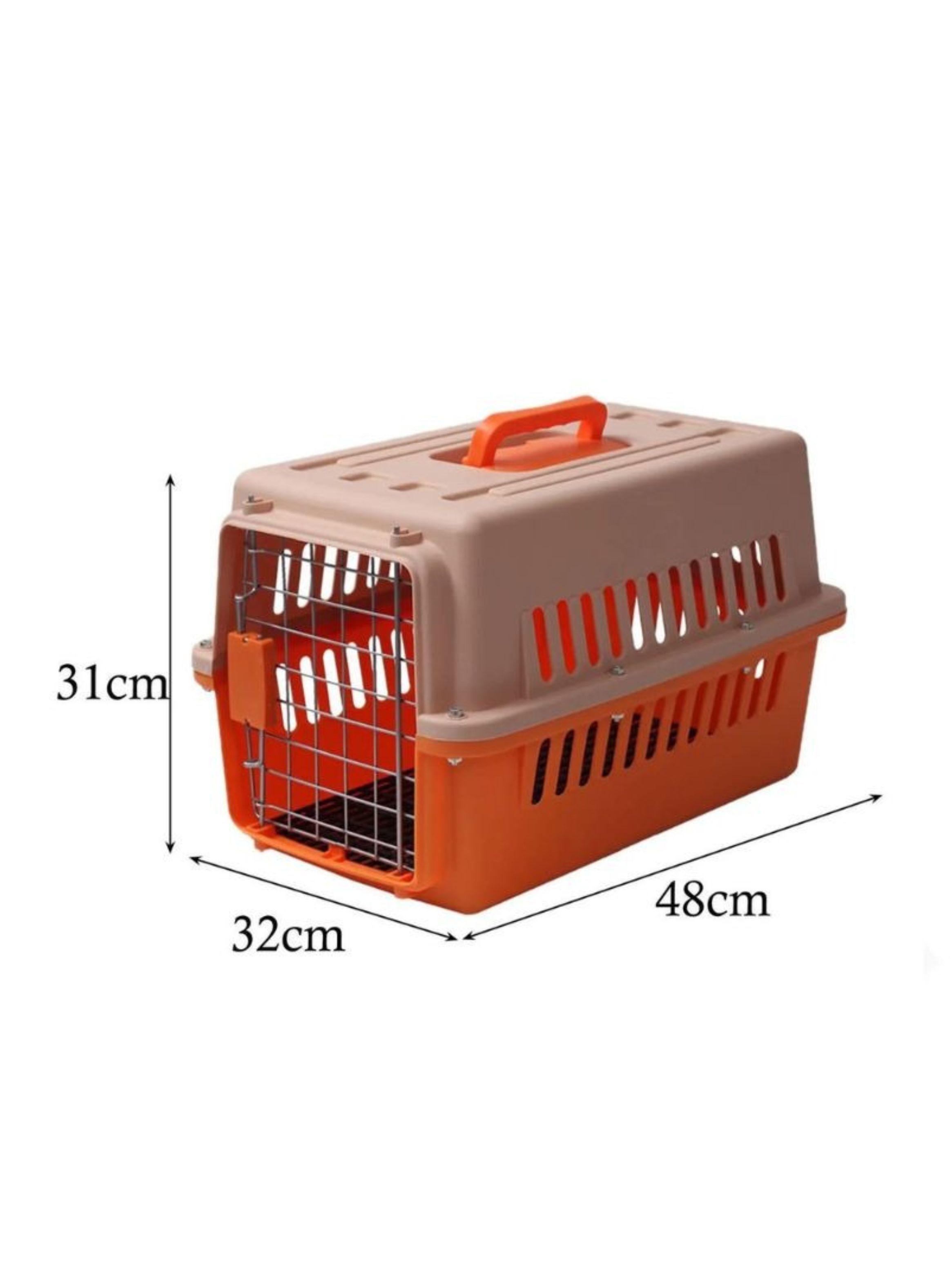 Caja Transportador Perro Canil Jaula Transporte Mascota Gato 48cm-2