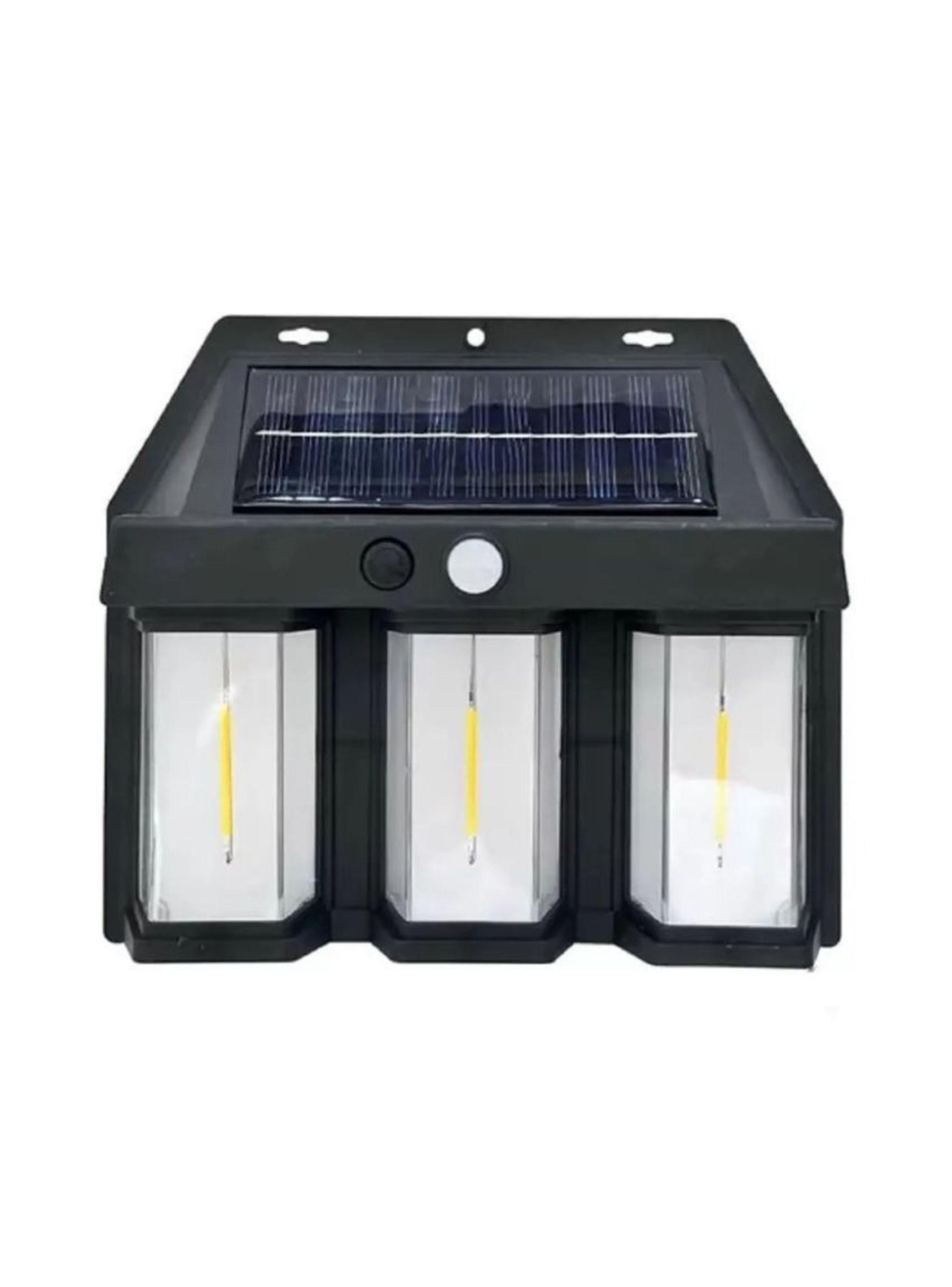 Foco Solar Led Sensor Movimiento Exterior Aplique -0