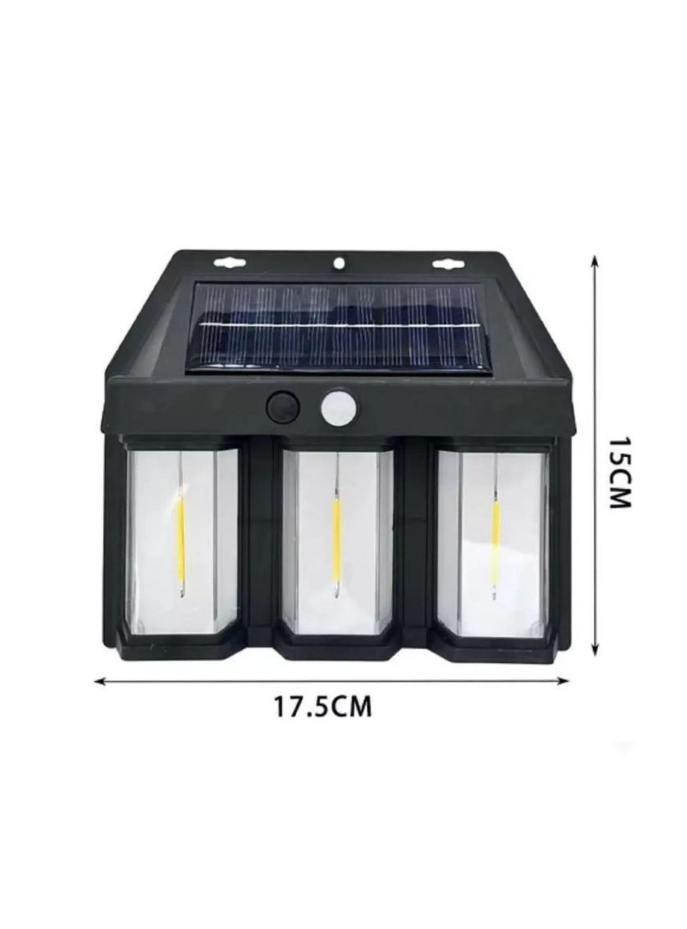 Foco Solar Led Sensor Movimiento Exterior Aplique -3