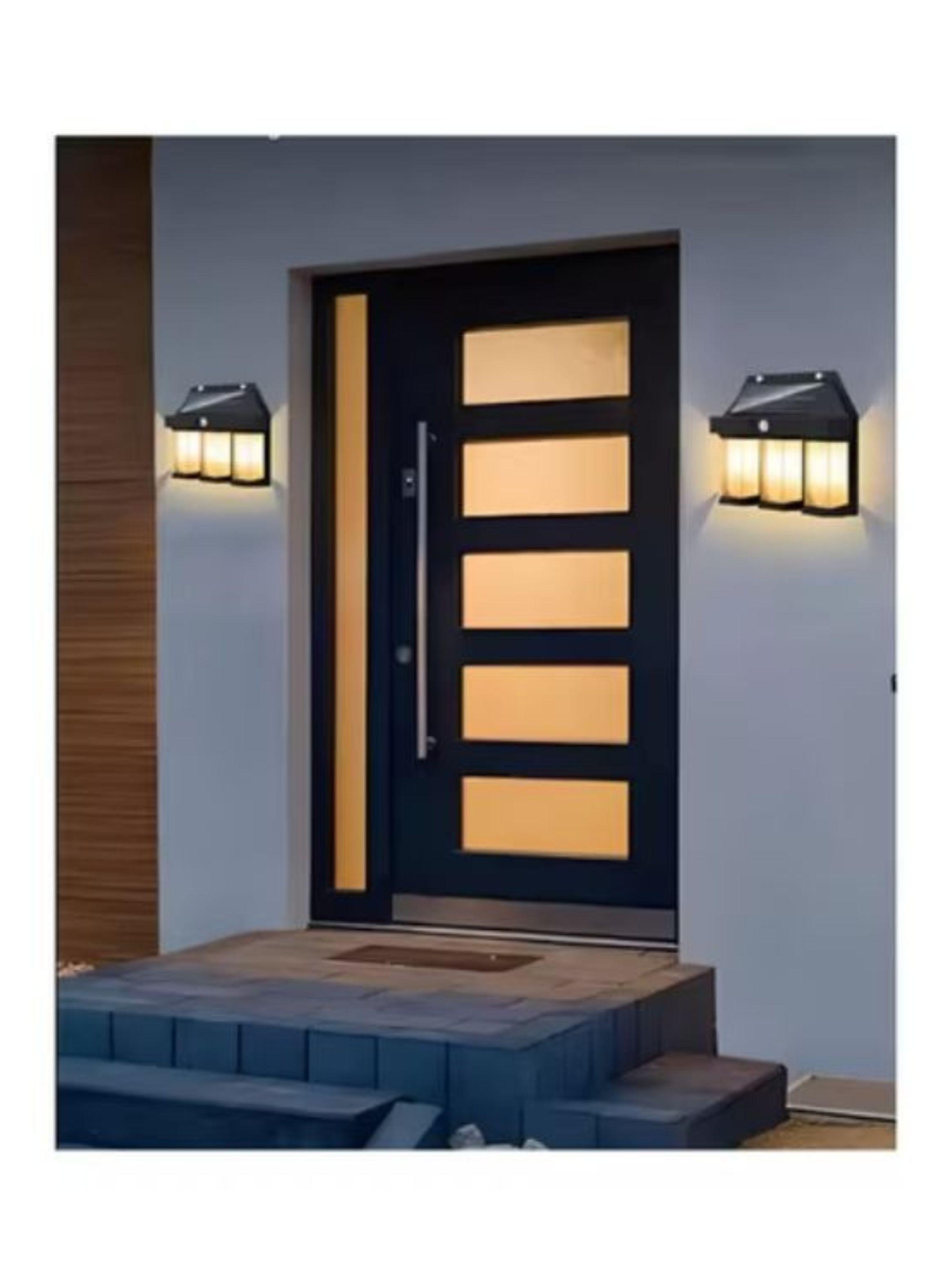Foco Solar Led Sensor Movimiento Exterior Aplique -4