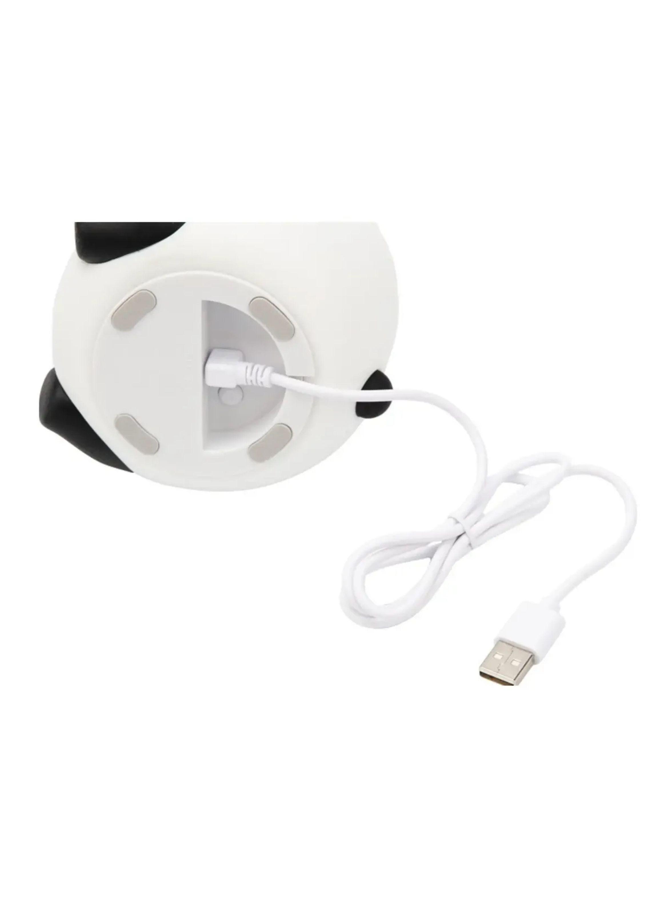 Lámpara Oso Panda Silicona Espantacuco Led Recargable-3